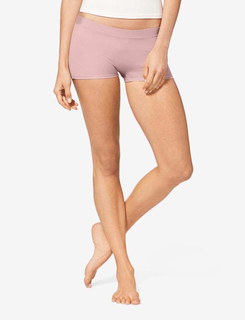 Women's Second Skin Boyshort::Peachskin