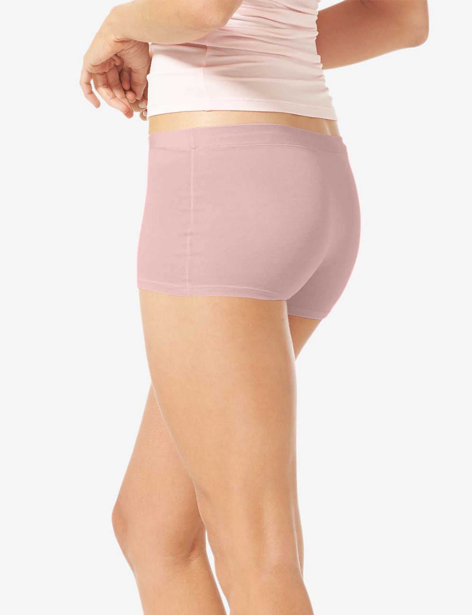 Women's Second Skin Boyshort::Peachskin