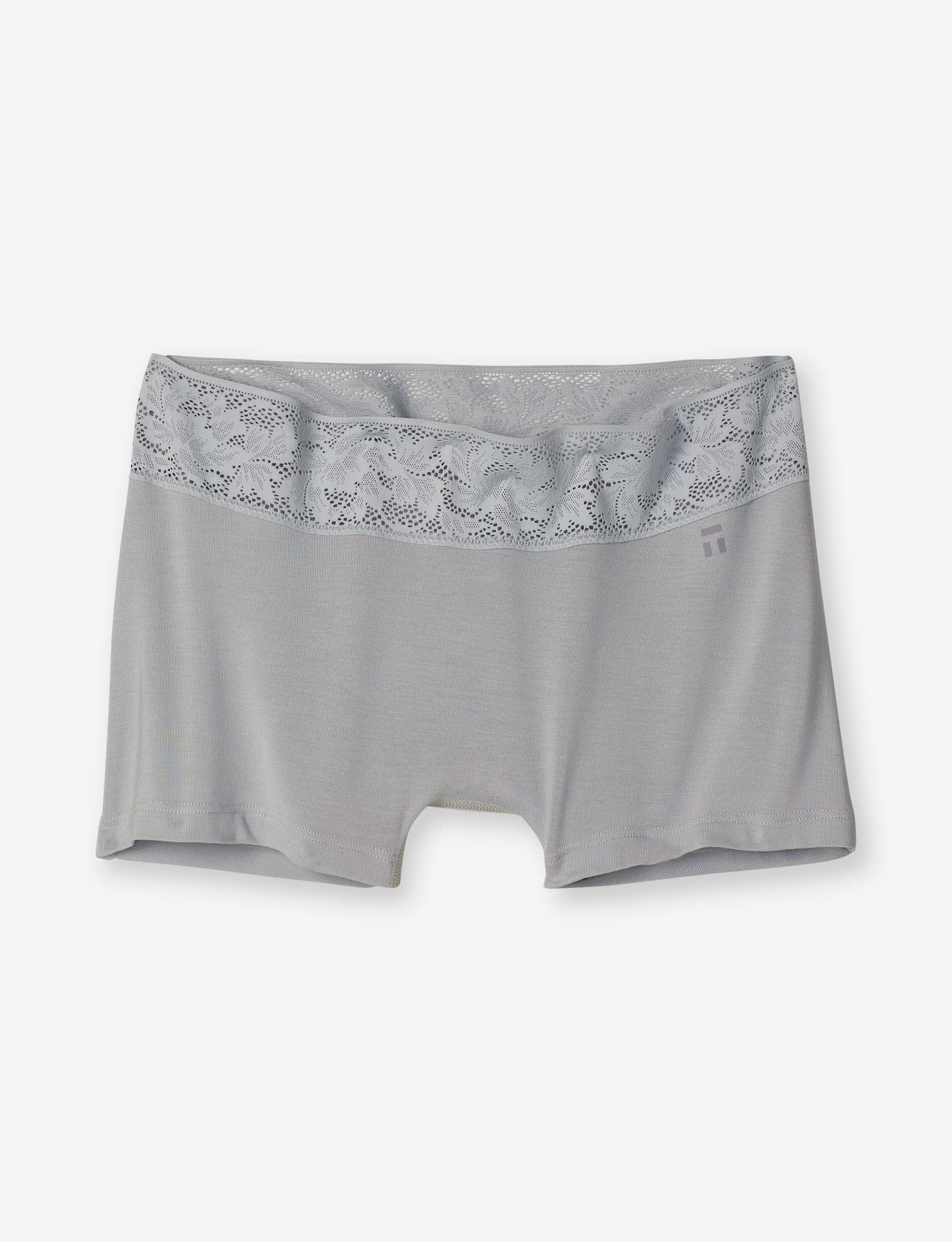 Women's Second Skin Boyshort, Lace Waist::Micro Chip Lace