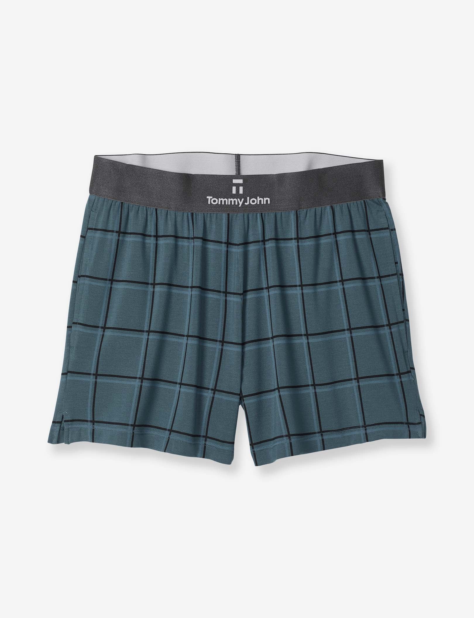 Women's Second Skin Sleep Short::Orion Blue Windowpane