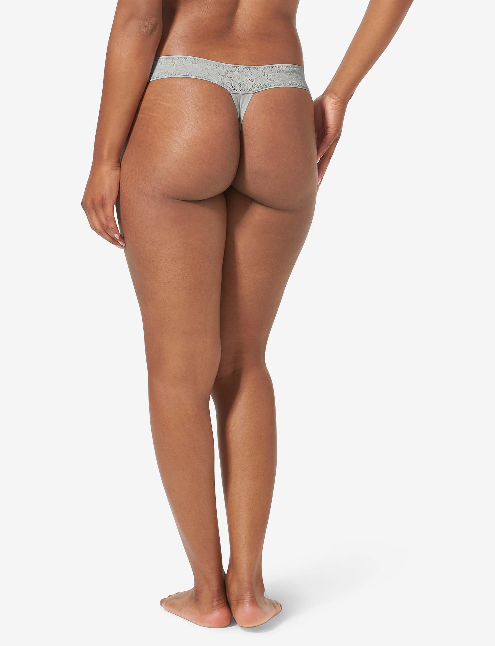 Women's Second Skin Thong, Lace Waist::Micro Chip Lace