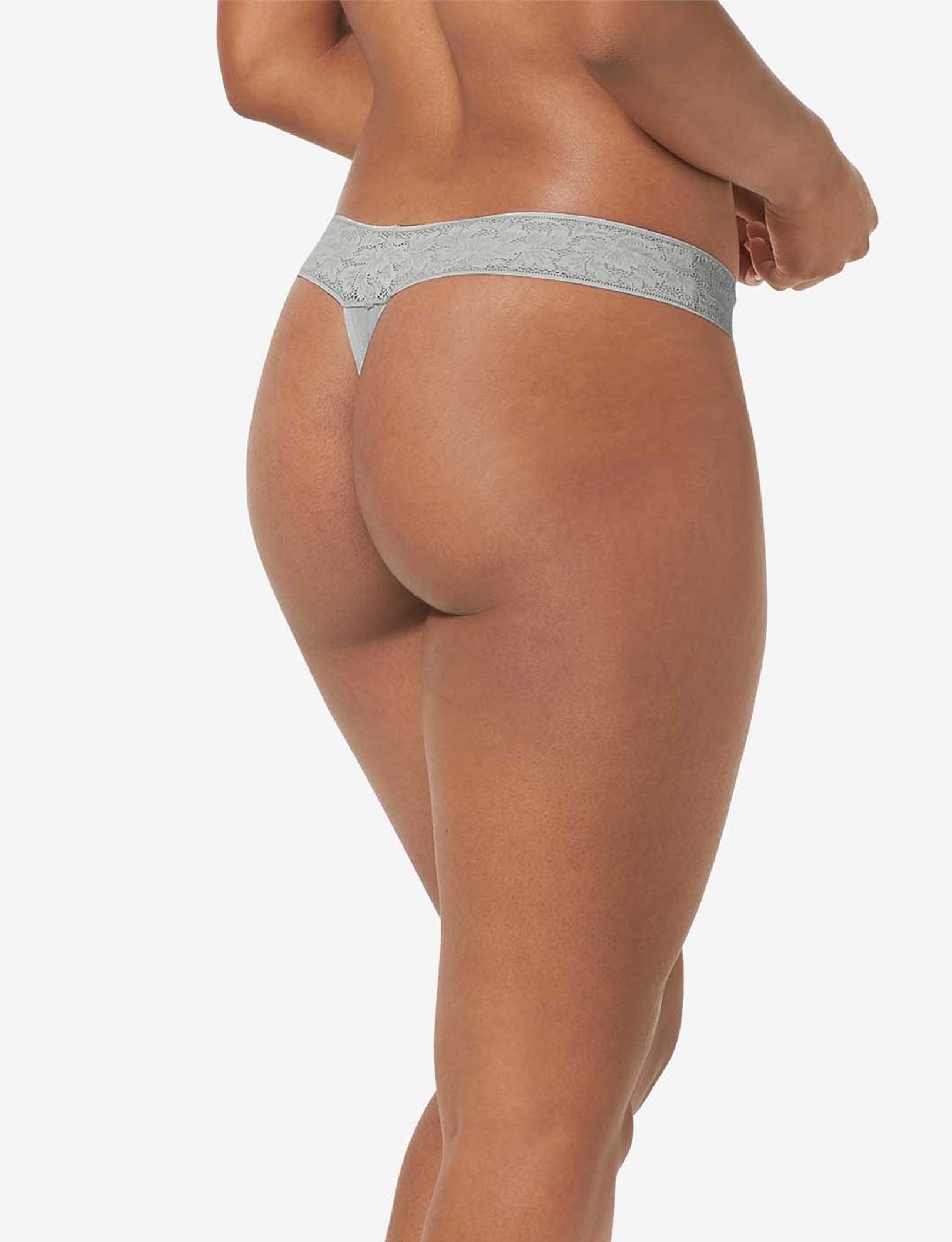 Women's Second Skin Thong, Lace Waist::Micro Chip Lace