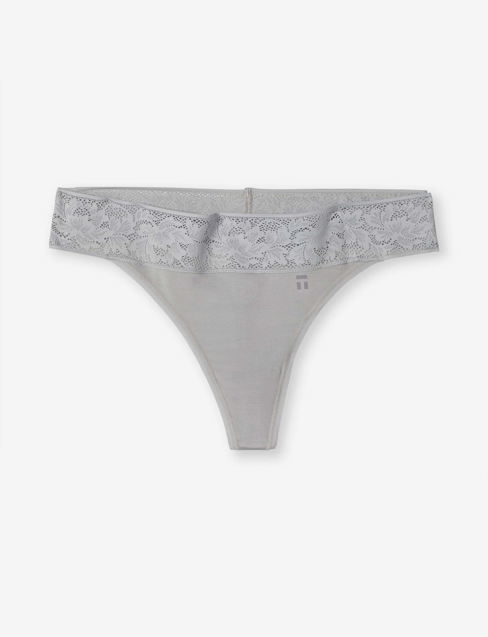 Women's Second Skin Thong, Lace Waist::Micro Chip Lace