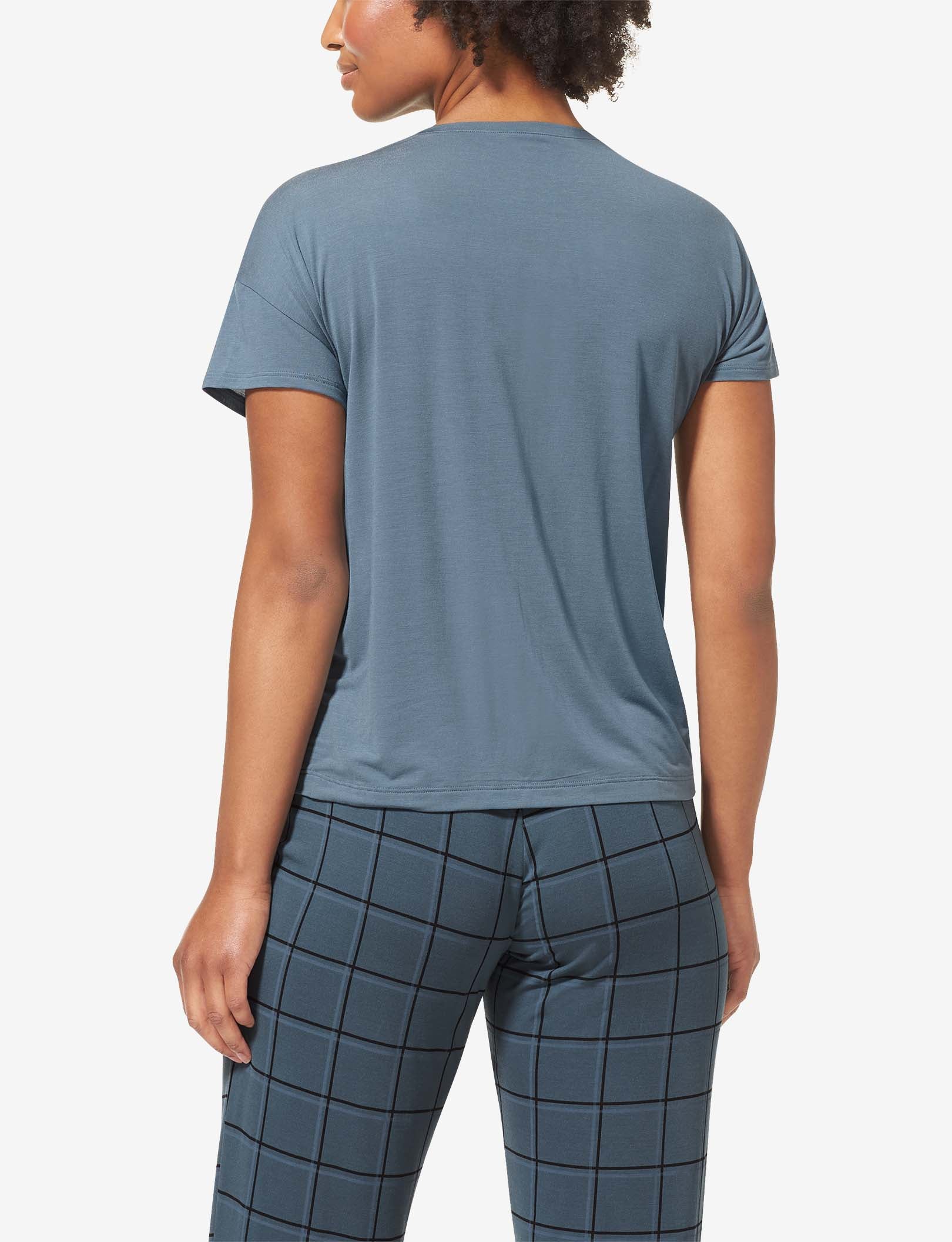 Women's Second Skin Sleep Tee::China Blue