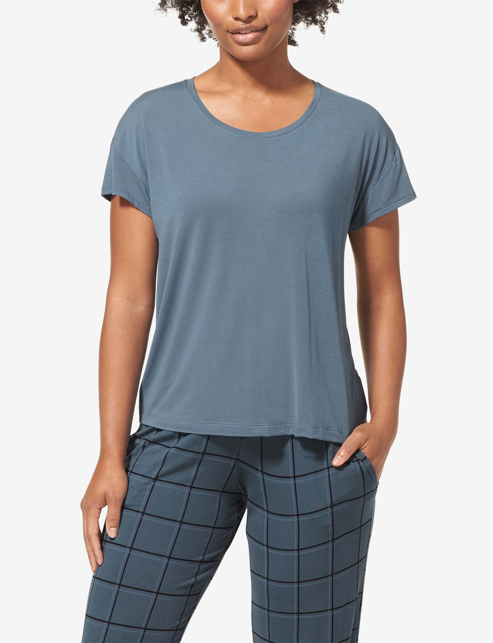 Women's Second Skin Sleep Tee::China Blue