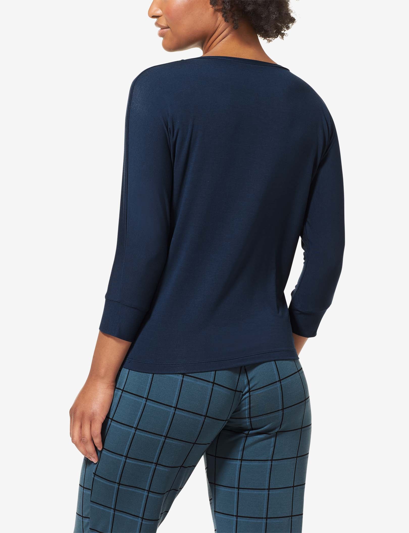 Women's Second Skin 3/4 Sleep Tee::Dress Blues