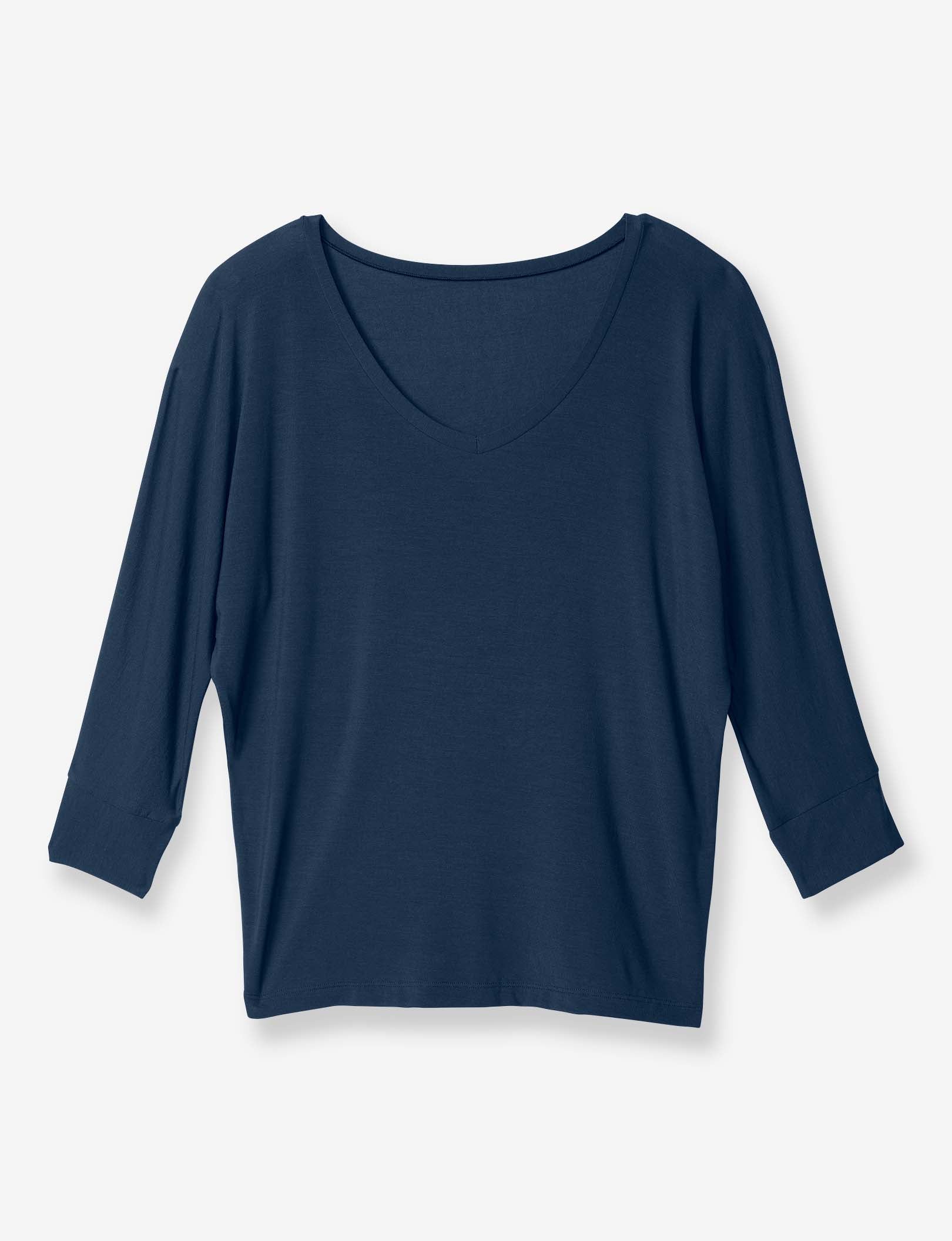 Women's Second Skin 3/4 Sleep Tee::Dress Blues