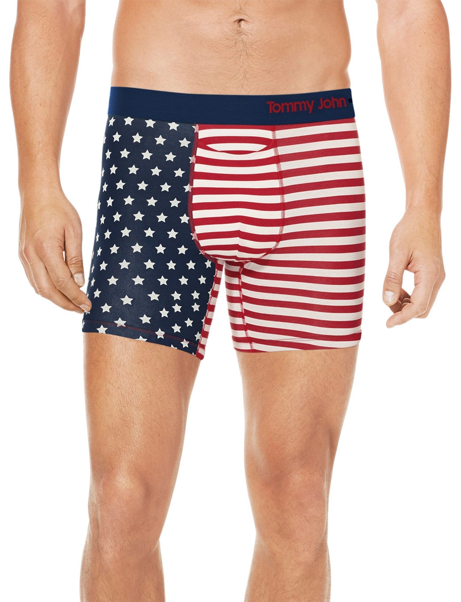 Cool Cotton Mid-Length Boxer Brief 6"::US Flag