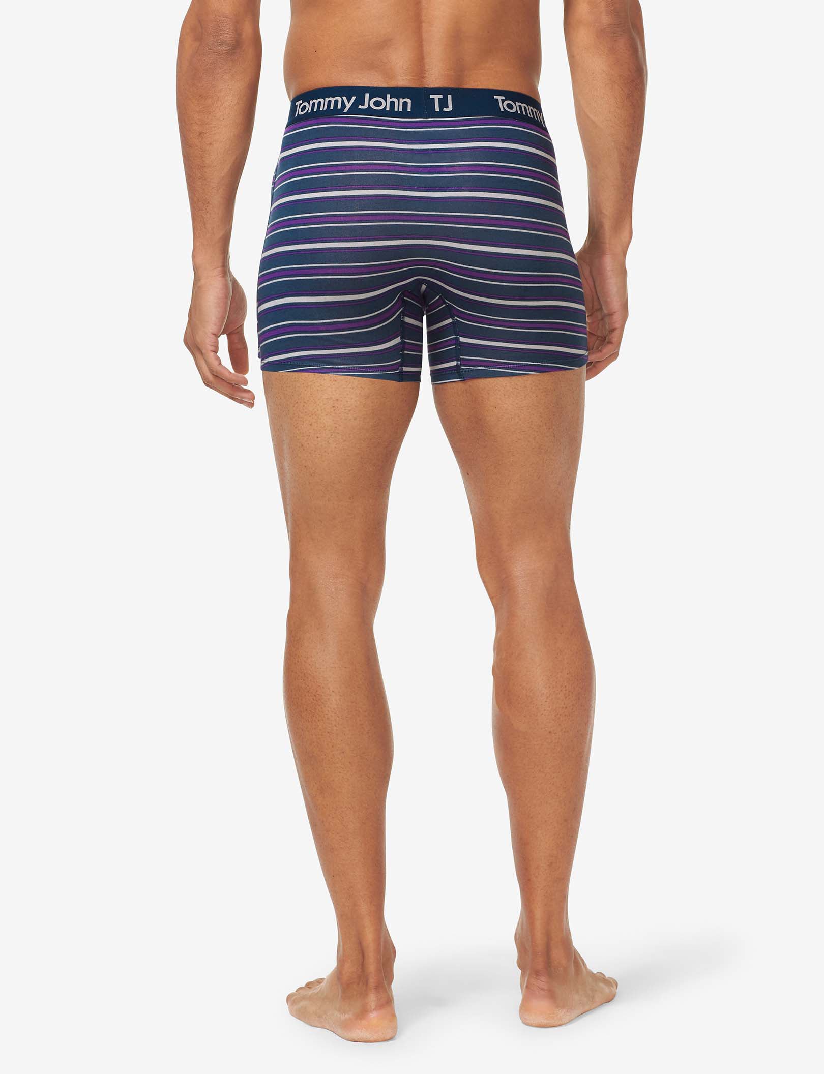 TJ Cotton Stretch Trunk 4” (2-Pack)::Sidecar Stripe/Acai Combo