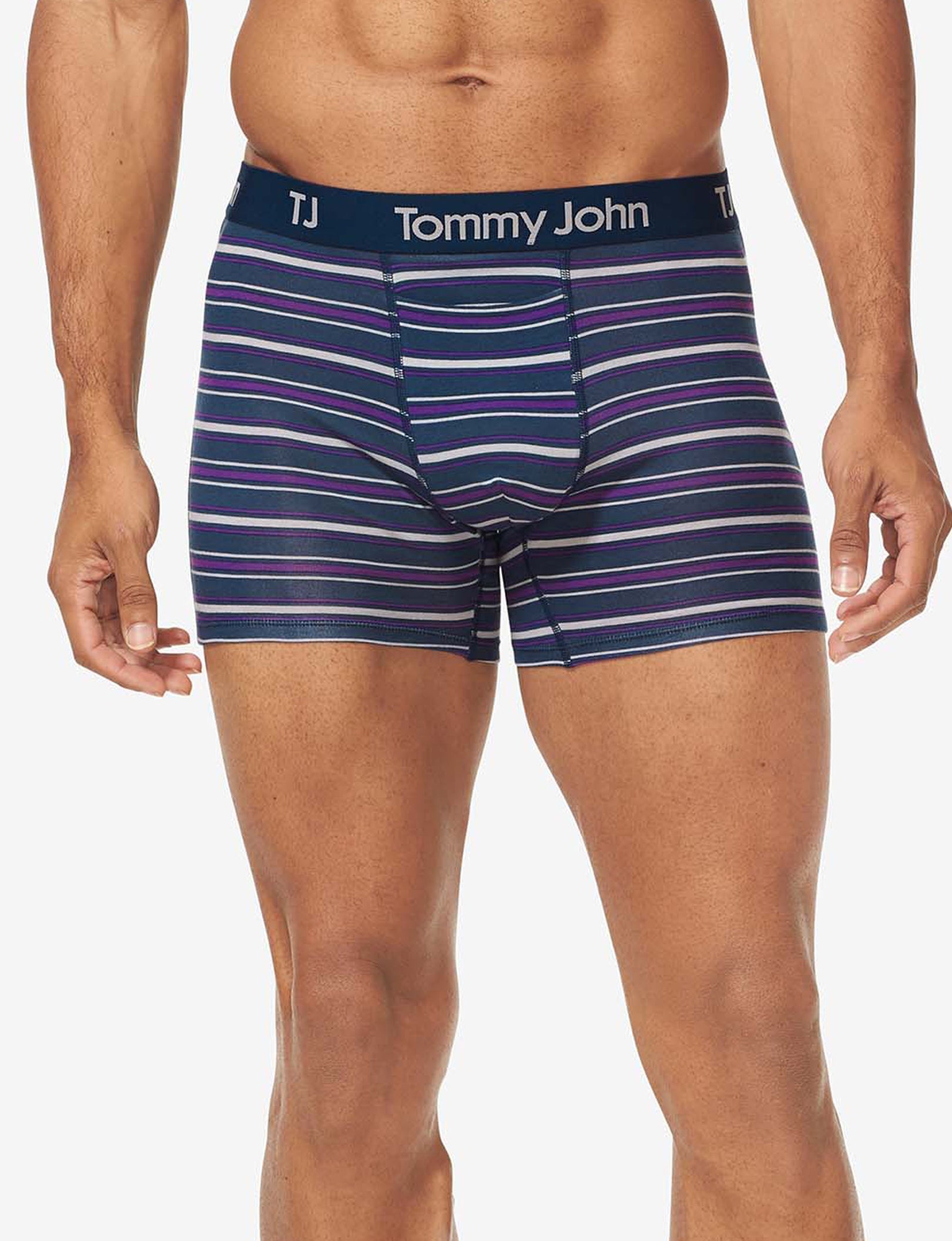 TJ Cotton Stretch Trunk 4” (2-Pack)::Sidecar Stripe/Acai Combo