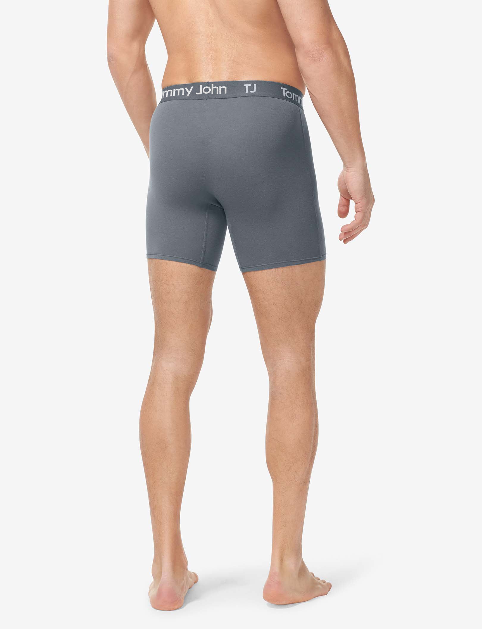 TJ Cotton Stretch Mid-Length Boxer Brief 6” (2-Pack)::Dress Blues/Turbulence