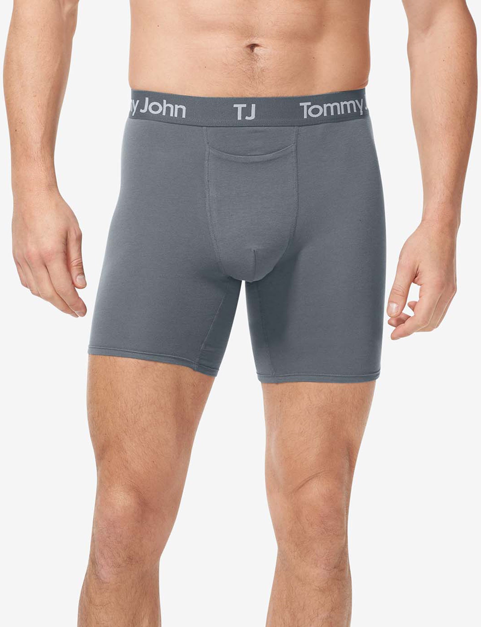 TJ Cotton Stretch Mid-Length Boxer Brief 6” (2-Pack)::Dress Blues/Turbulence