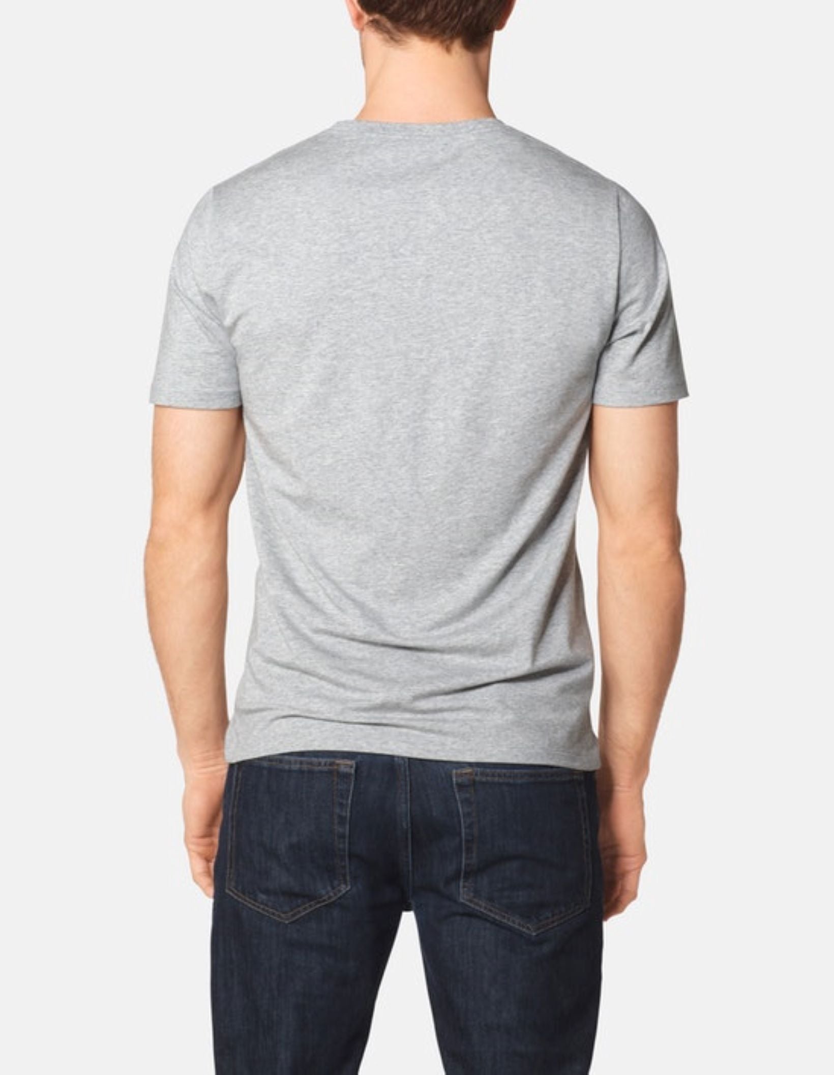 Second Skin V-Neck Tee::Heather Grey