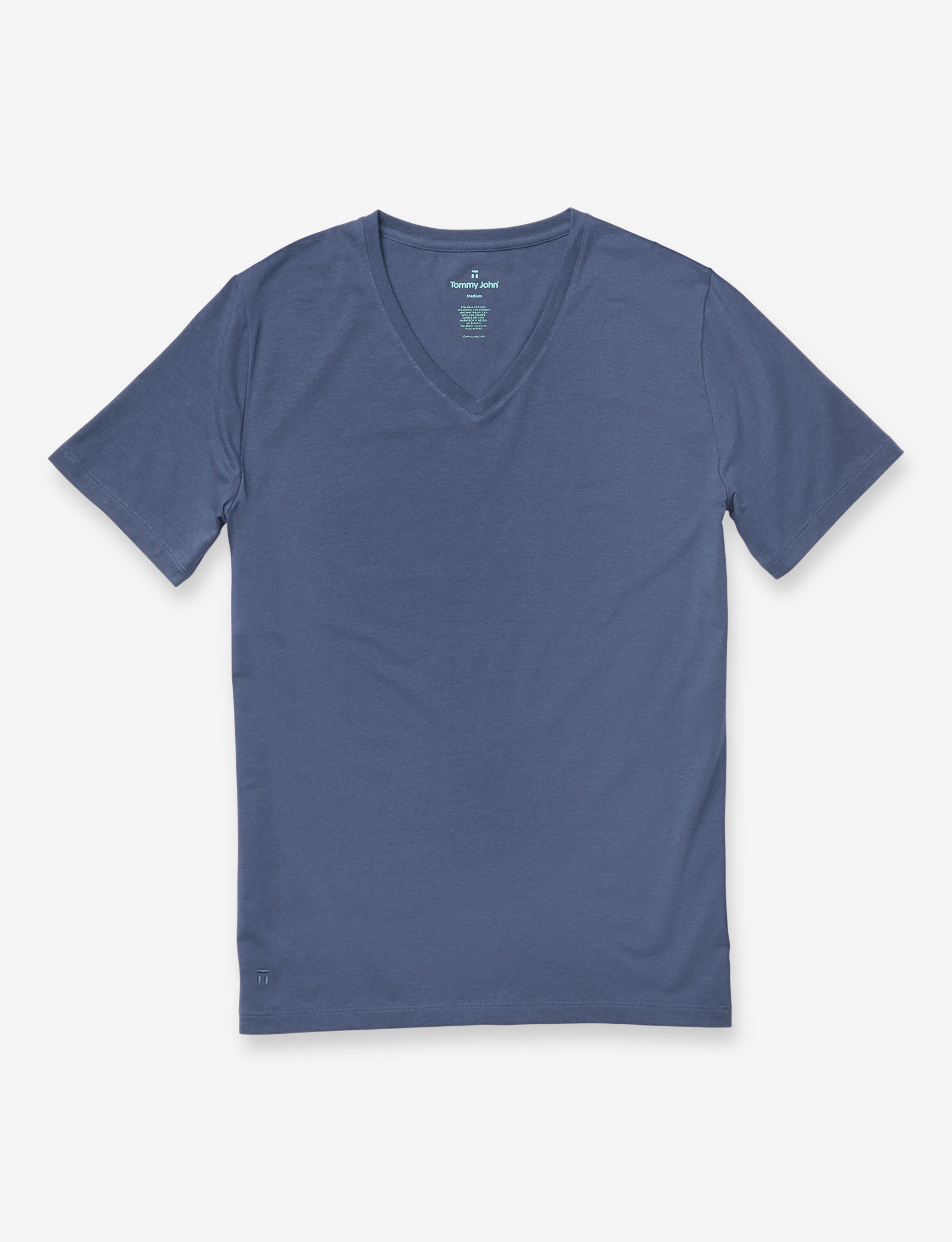 Second Skin V-Neck Tee::VINTAGE INDIGO