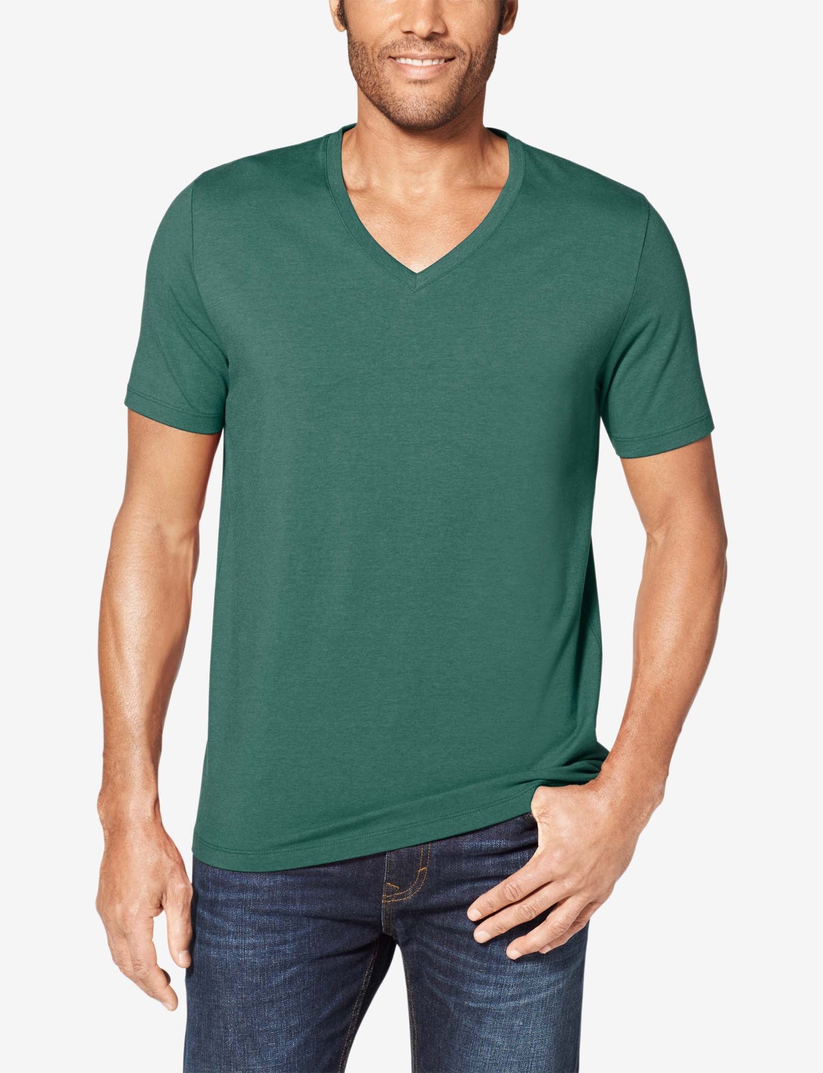 Second Skin V-Neck Tee::Agave