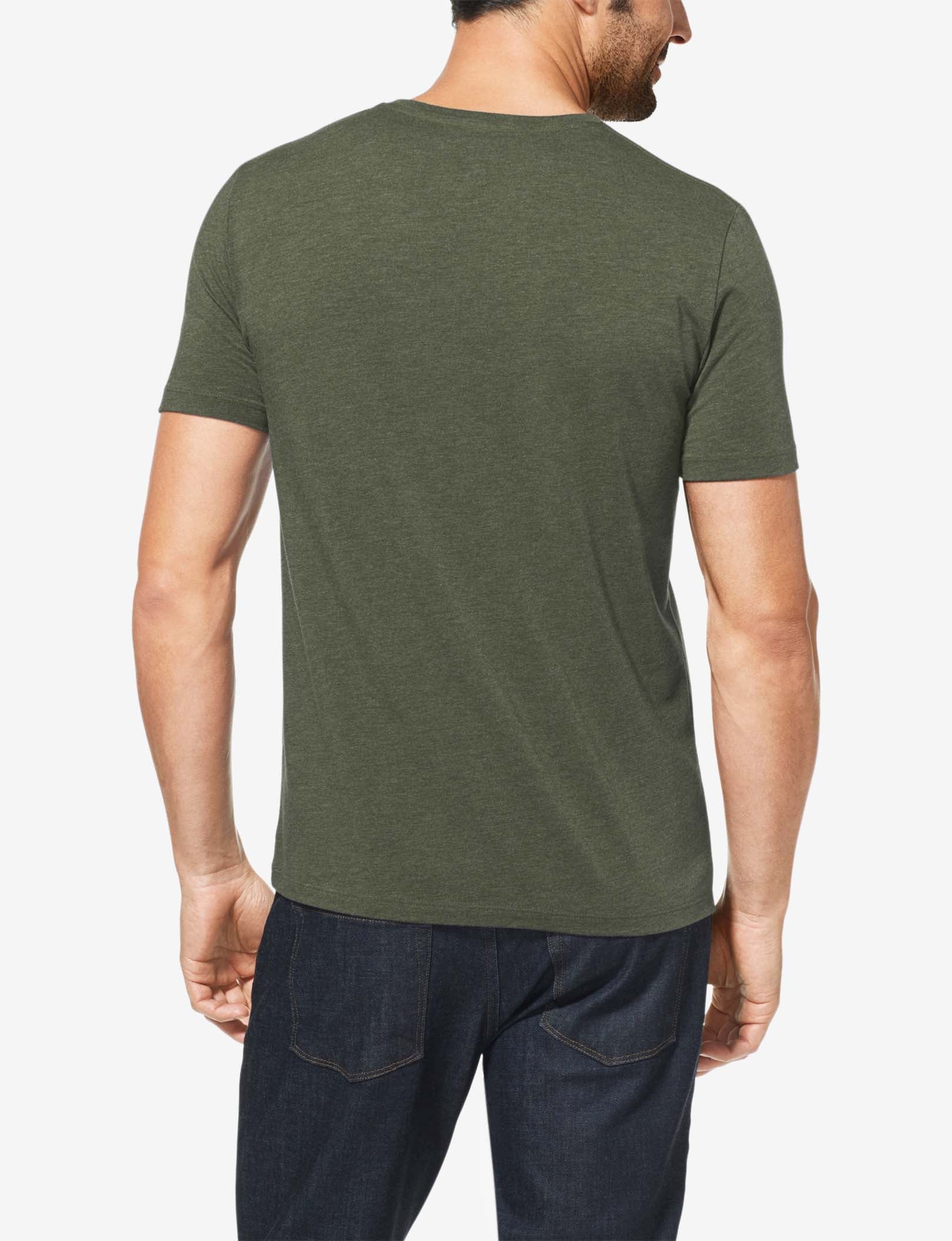Second Skin V-Neck Tee::Forest Night Heather