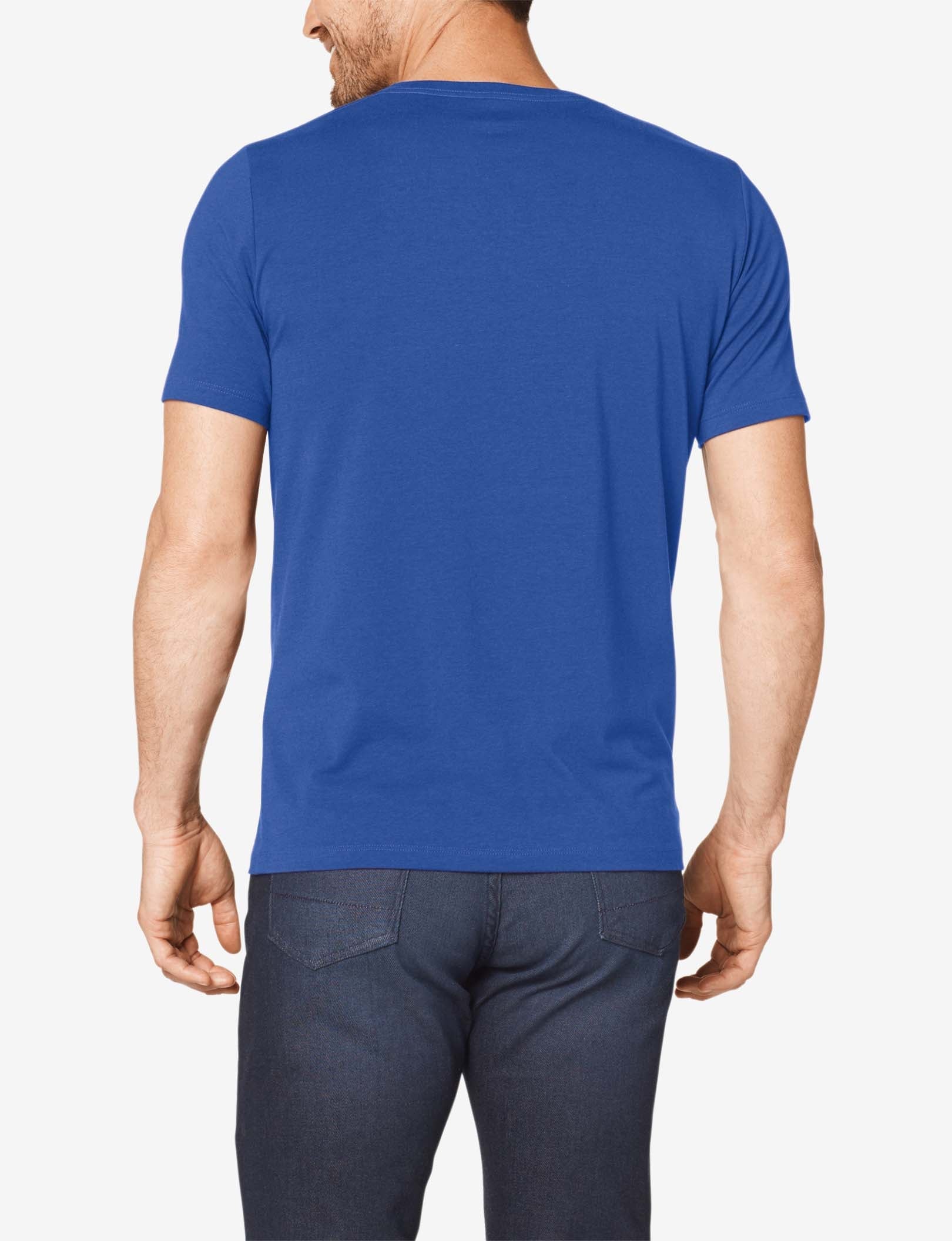 Second Skin V-Neck Tee::TJ BLUE