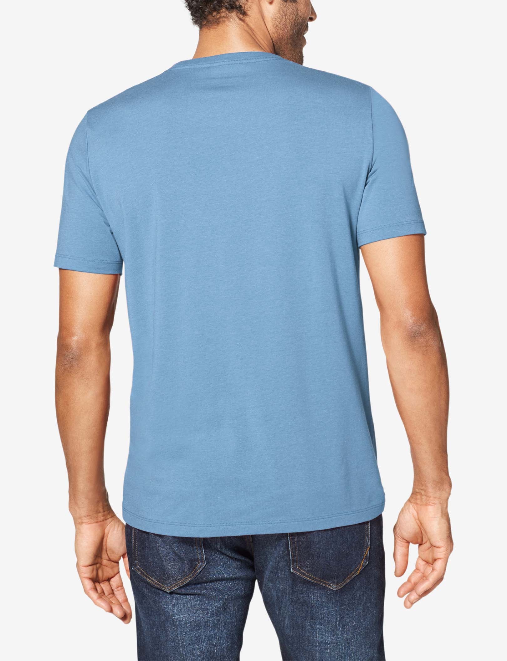 Second Skin V-Neck Tee::MIRAGE BLUE