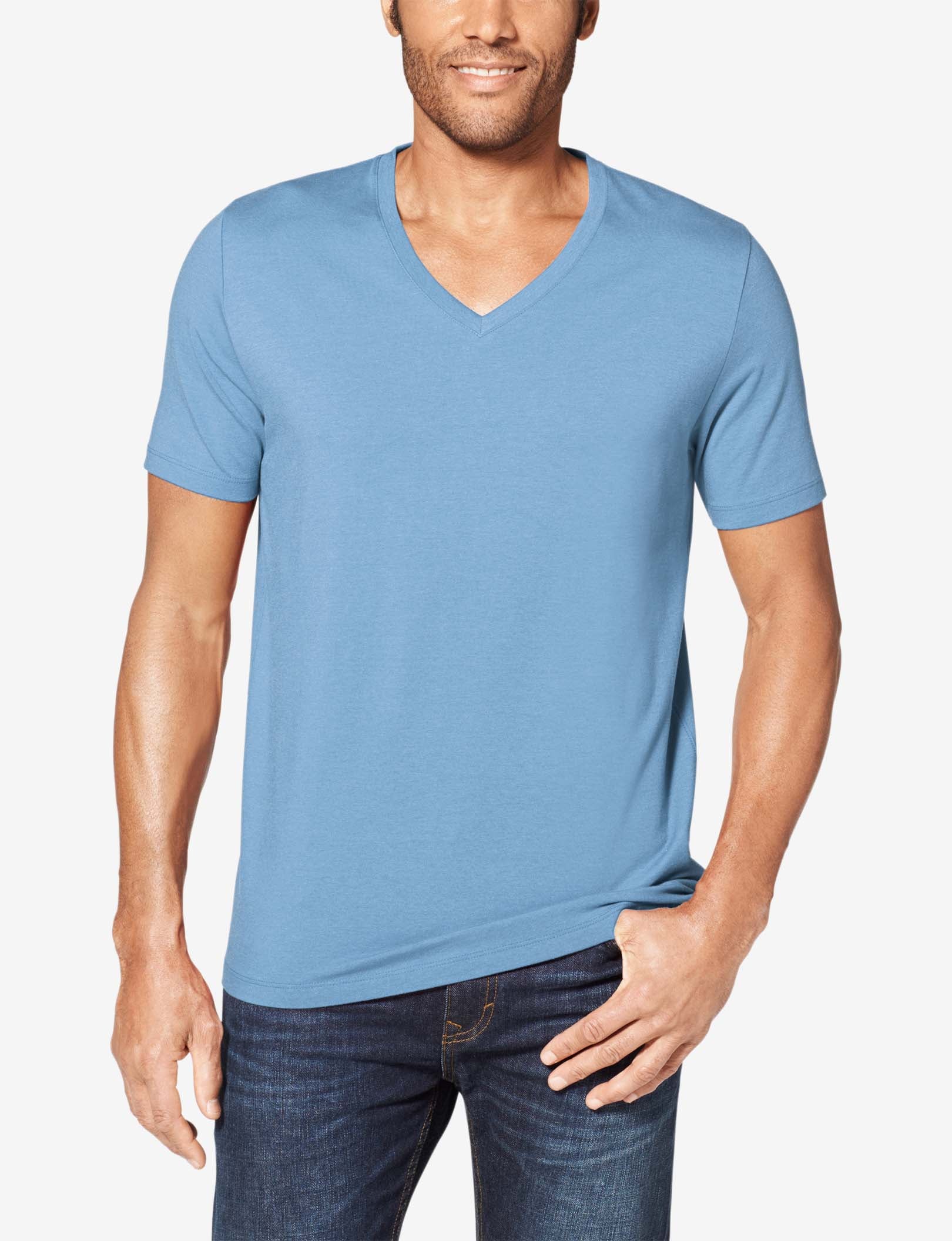 Second Skin V-Neck Tee::MIRAGE BLUE