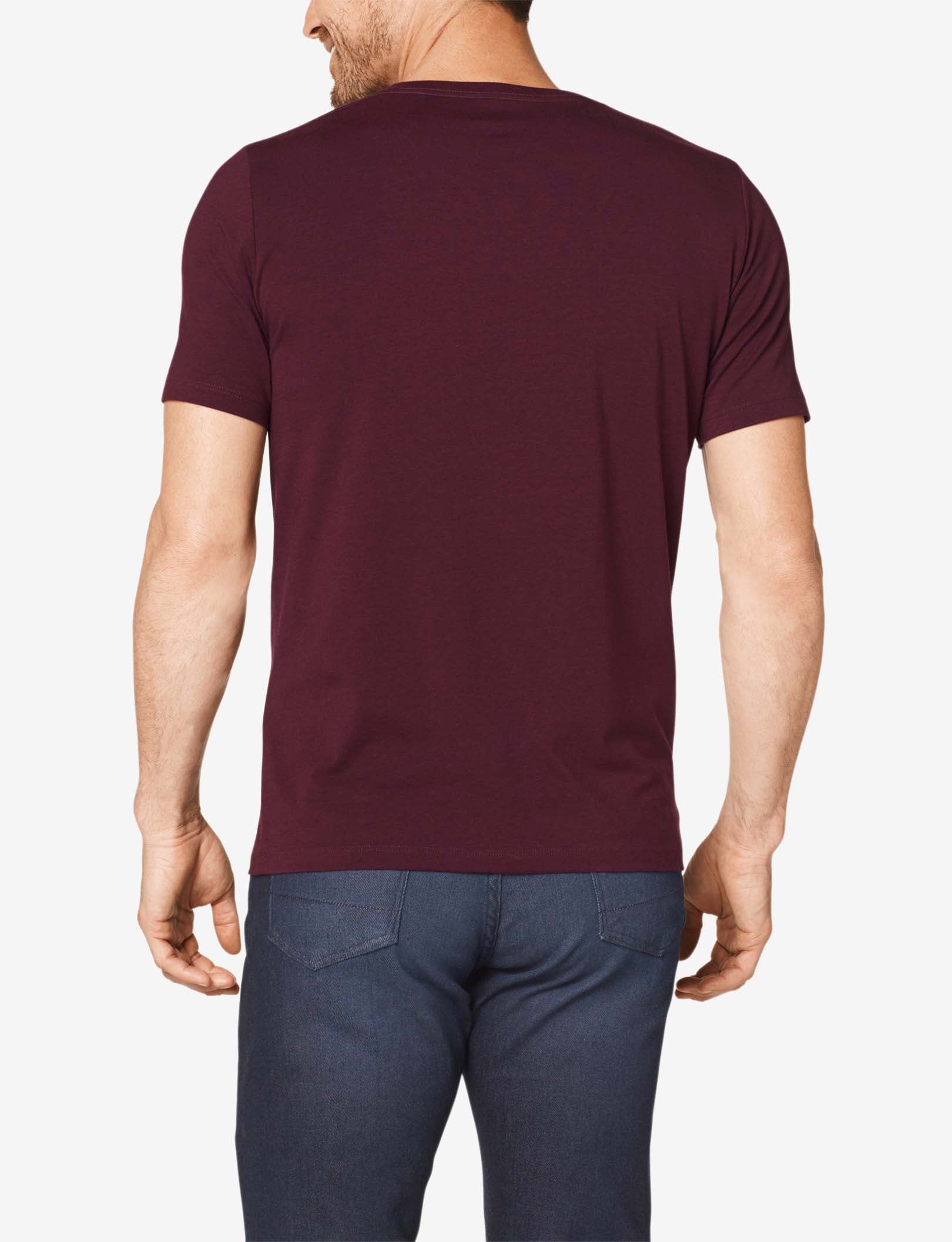 Second Skin V-Neck Tee::MERLOT