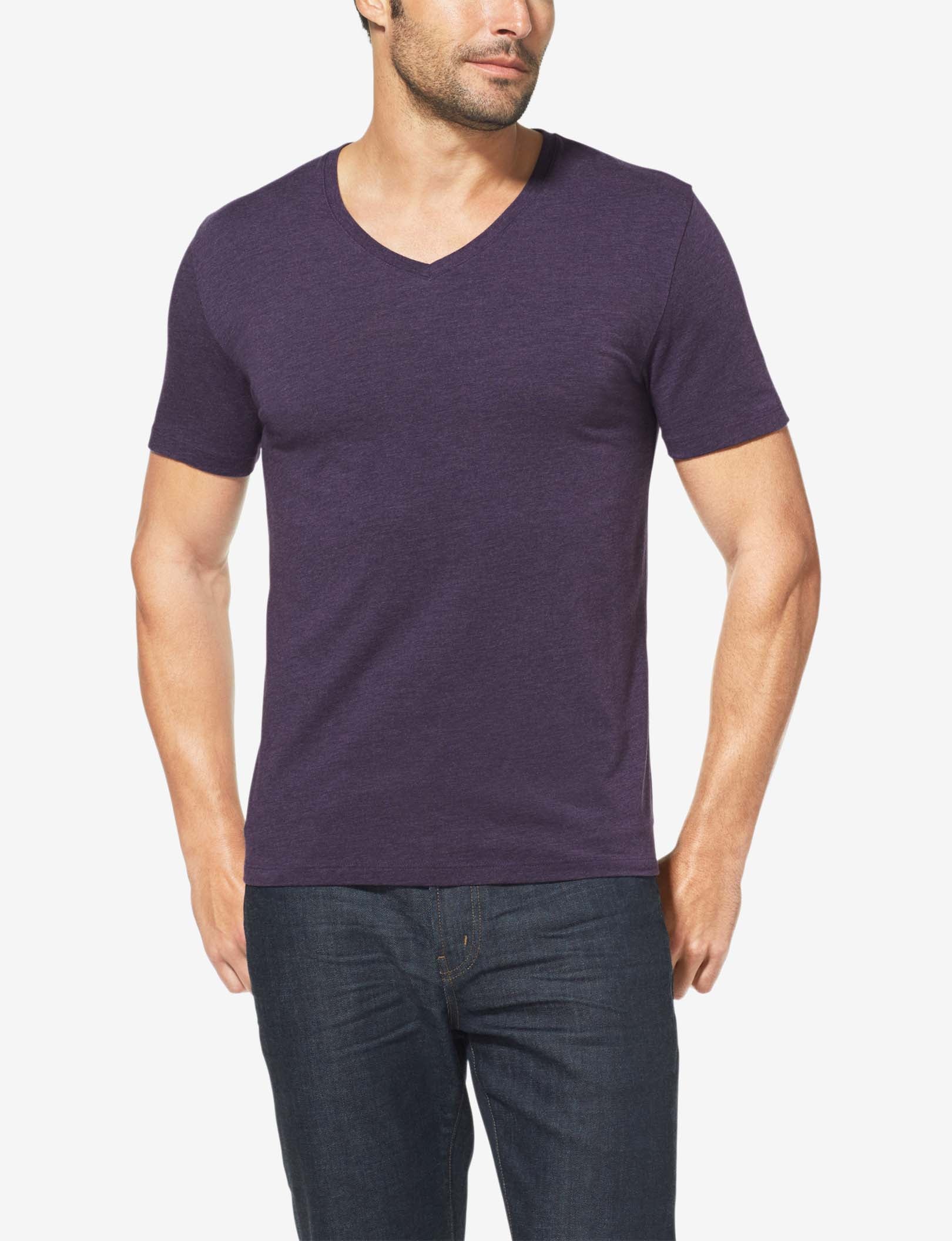 Second Skin V-Neck Tee::Mysterioso Heather