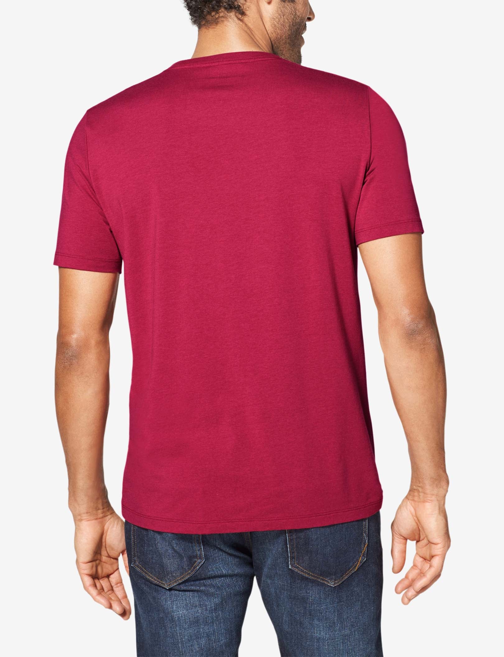 Second Skin V-Neck Tee::POMEGRANATE
