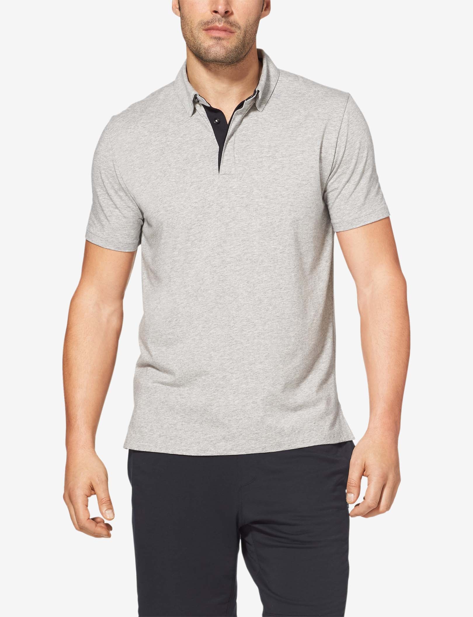 Second Skin Comfort Polo::Heather Grey