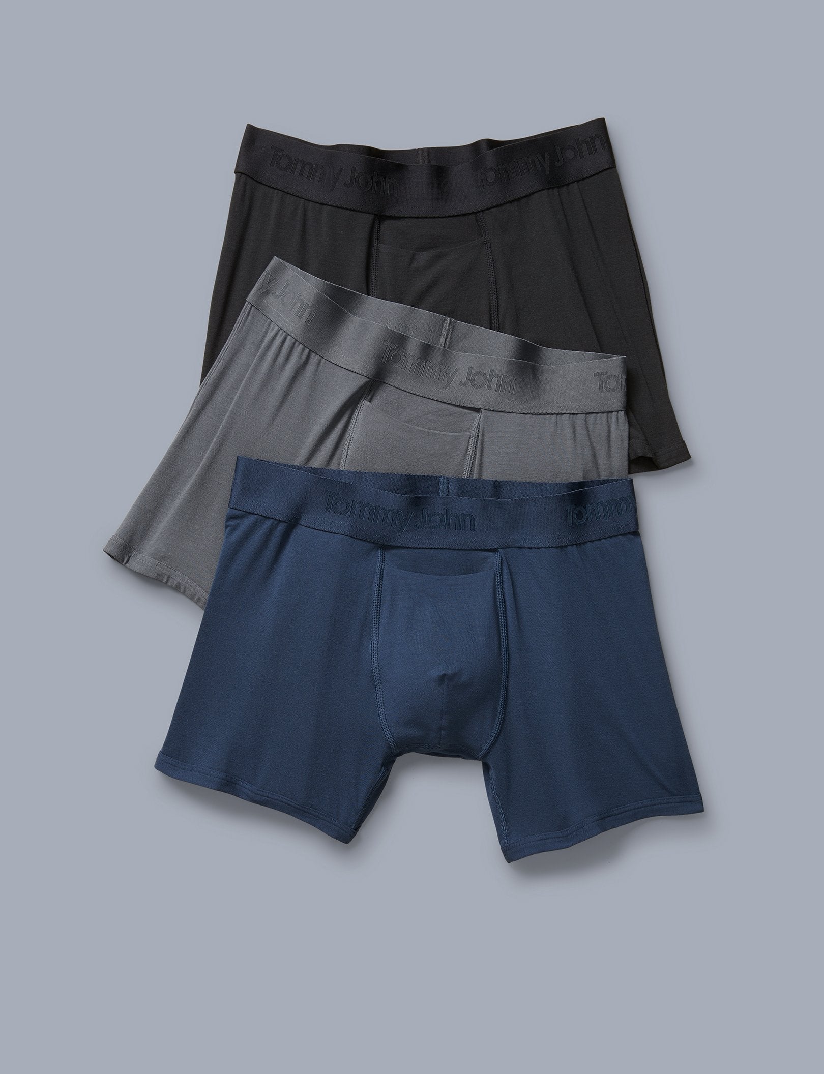 Second Skin Trunk 4" (3 Pack)::Dress Blues/Turbulence Grey/Black