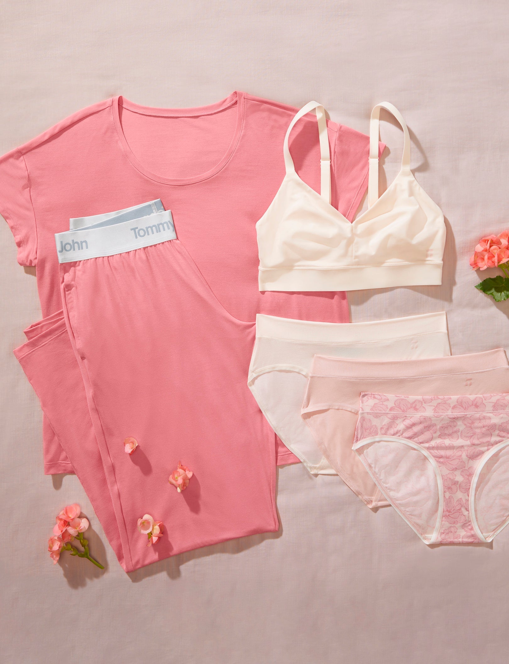 Women's Second Skin Sleep Tee::Peach Blossom