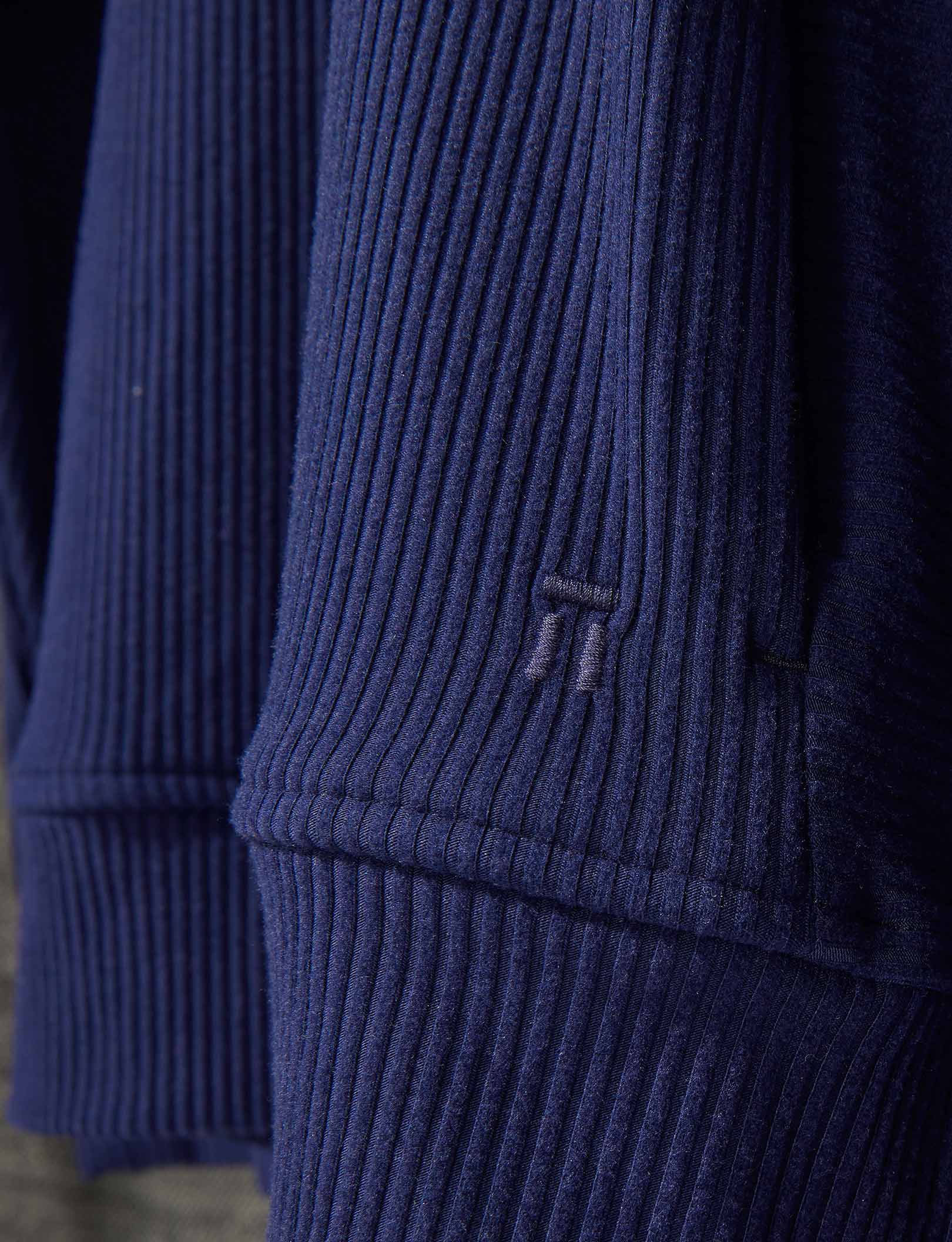 Zen Ribbed Crew Neck Sweatshirt::Evening Blue