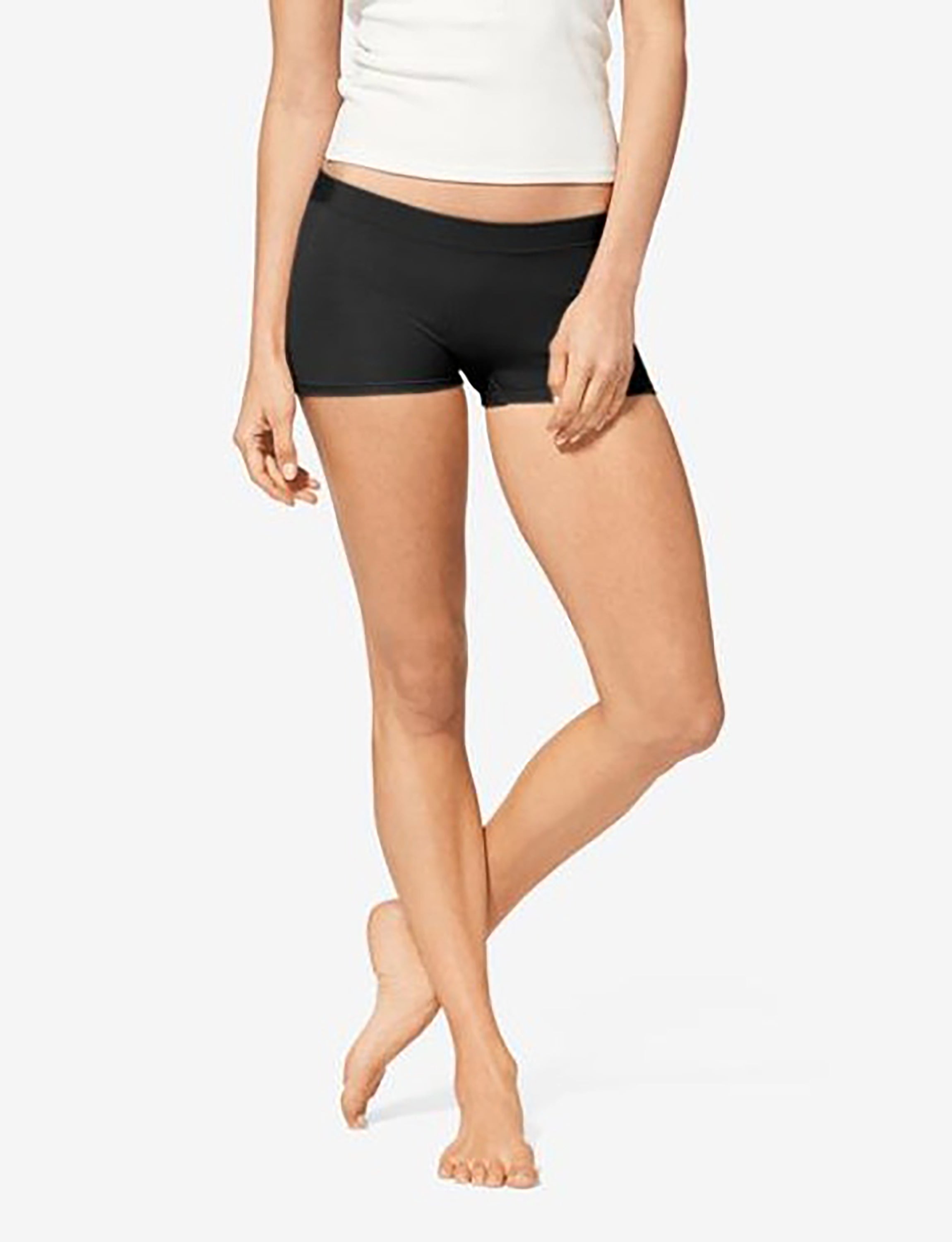Women's Cool Cotton Boyshort::Black
