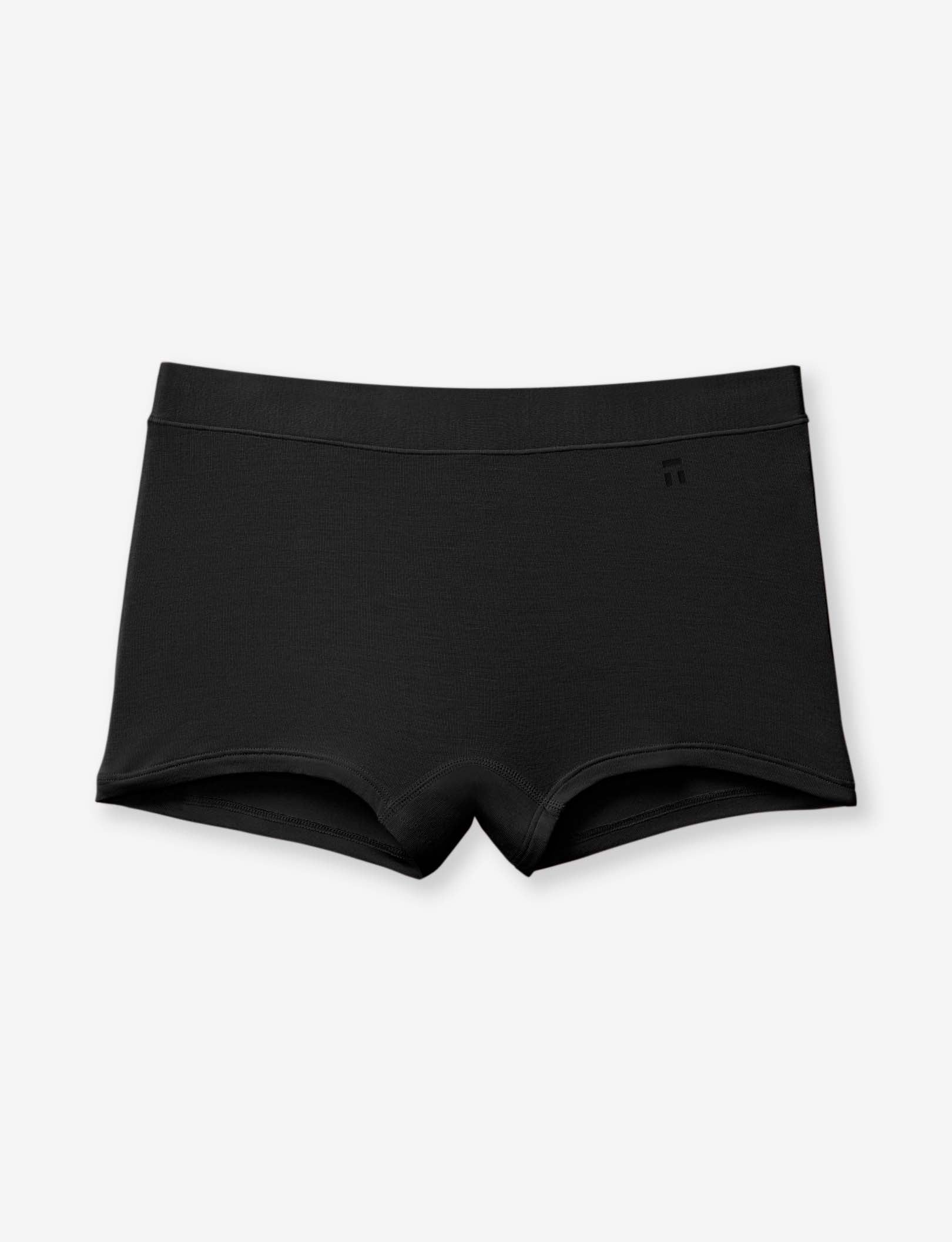 Women's Second Skin Boyshort::Black