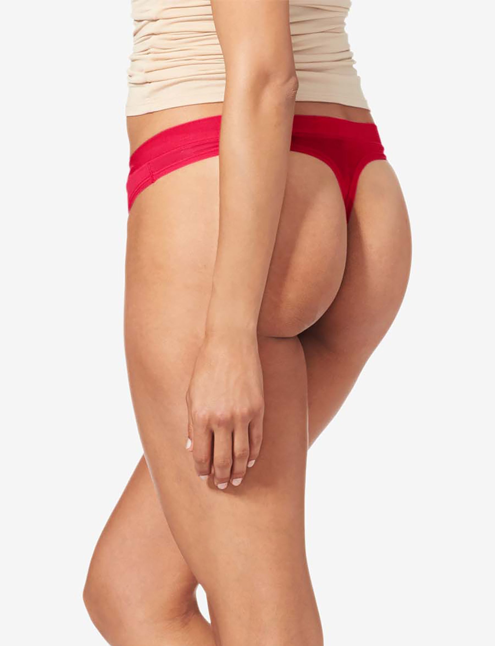 Women's Second Skin Thong::Haute Red