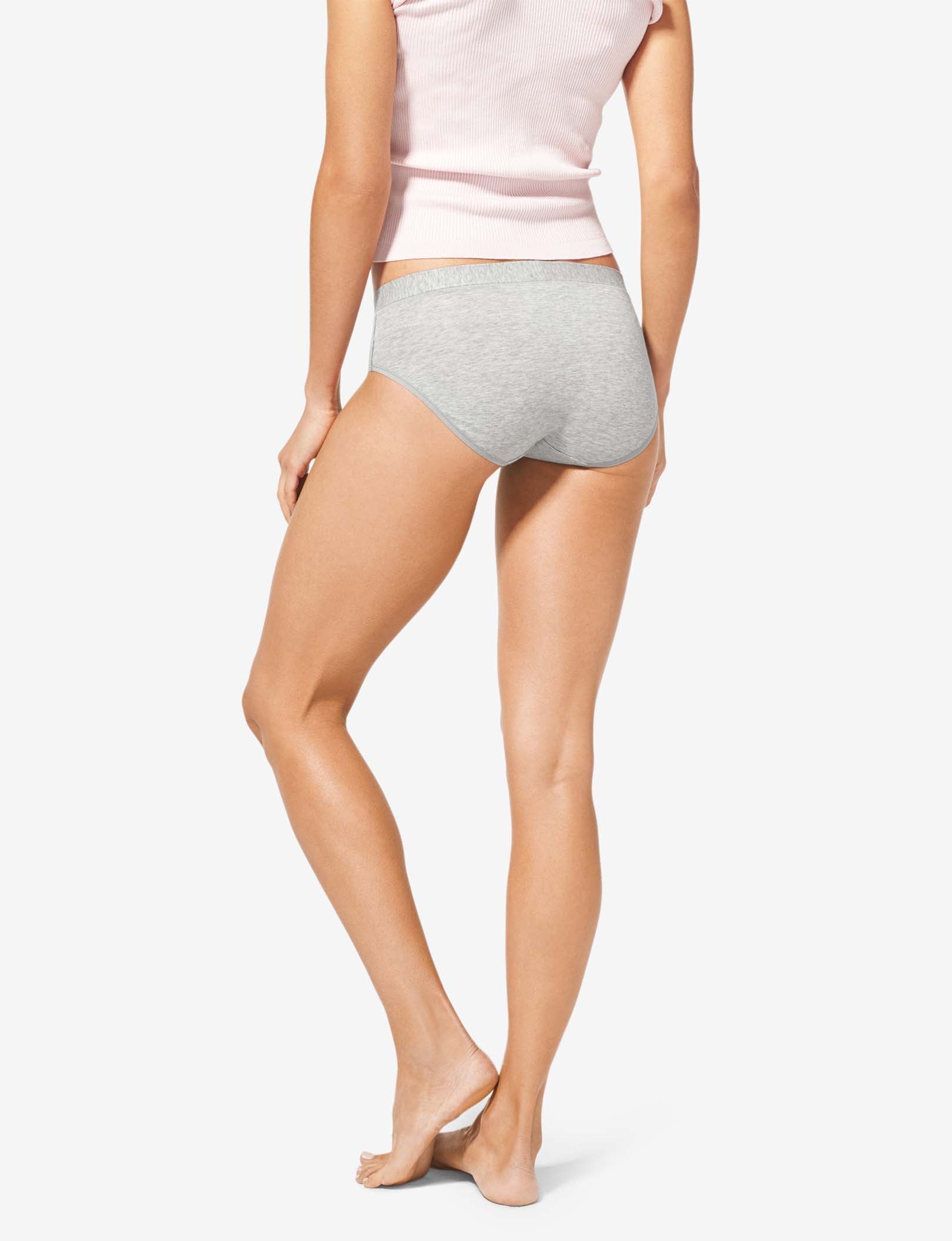 Women's Cool Cotton Brief::Heather Grey
