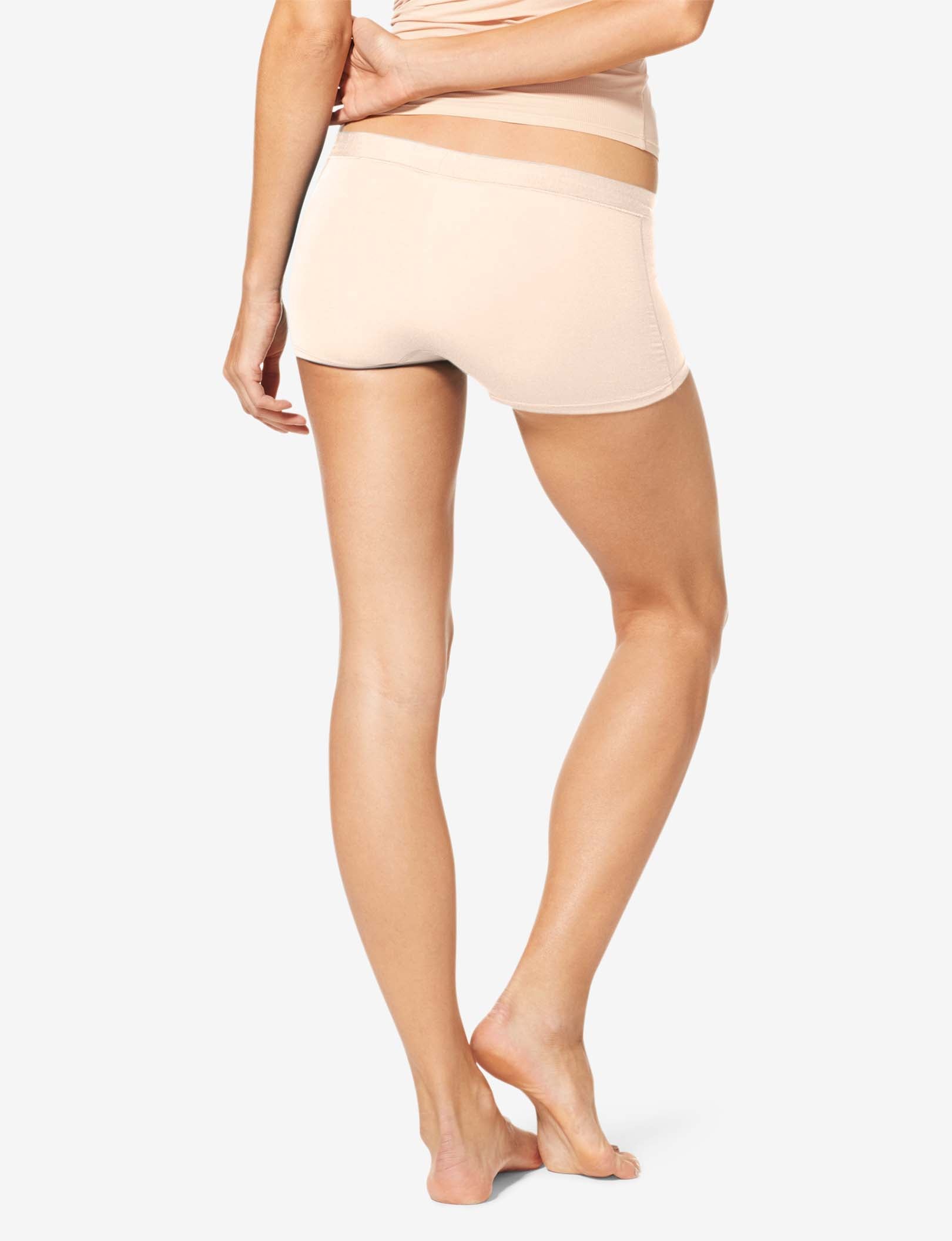 Women's Second Skin Boyshort::Soft Pink