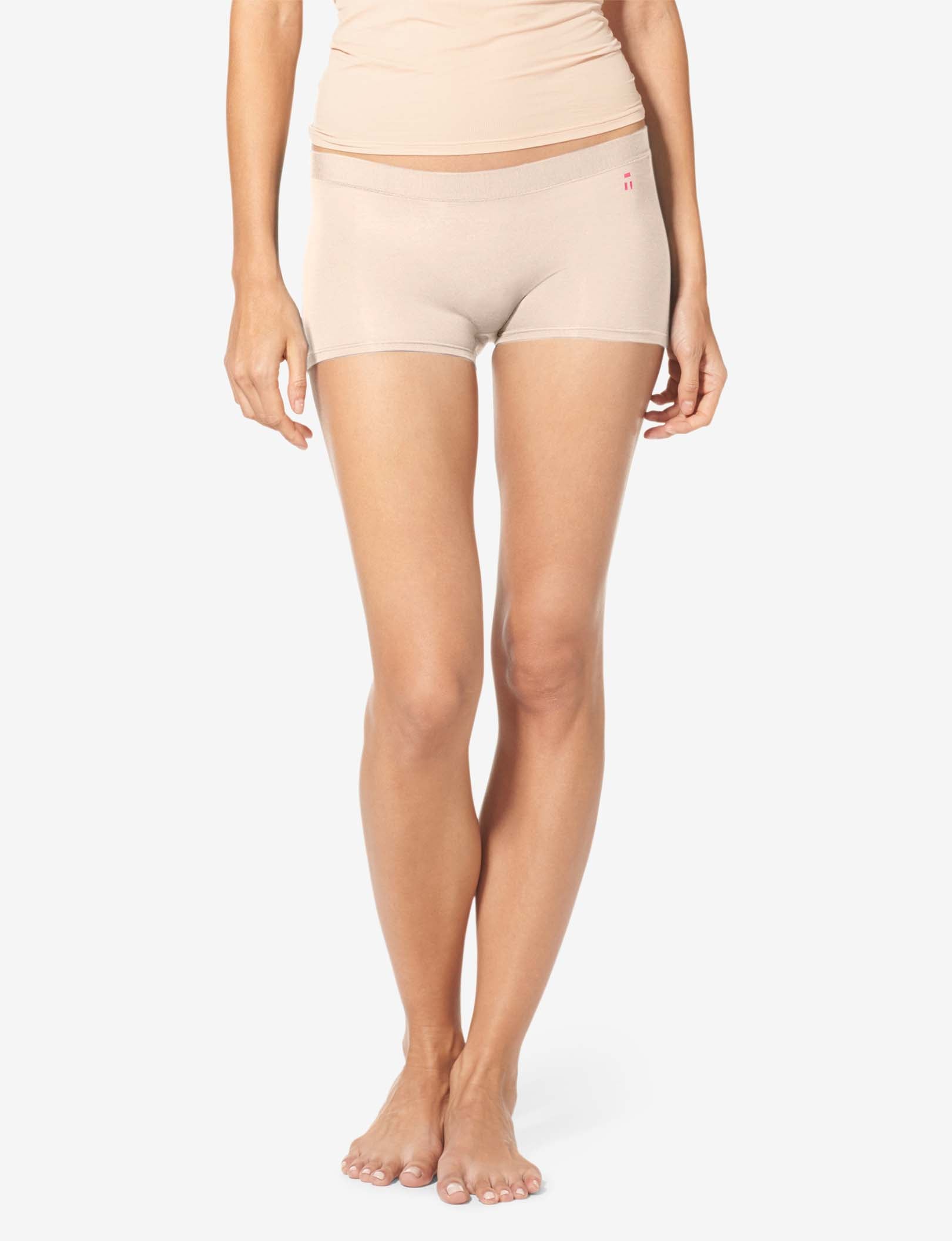 Women's Second Skin Boyshort::Soft Pink