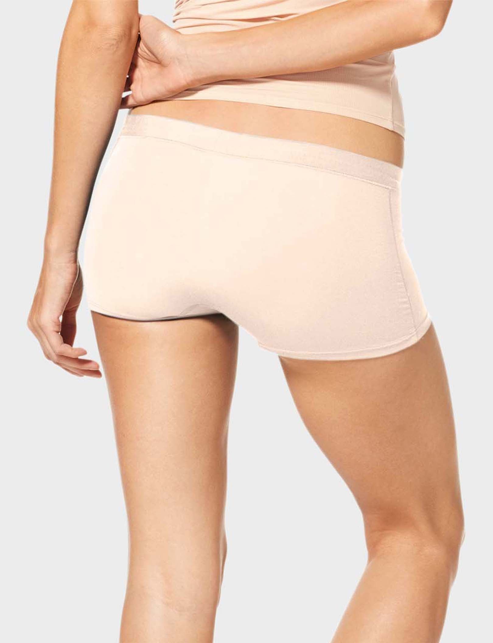 Women's Second Skin Boyshort::Soft Pink
