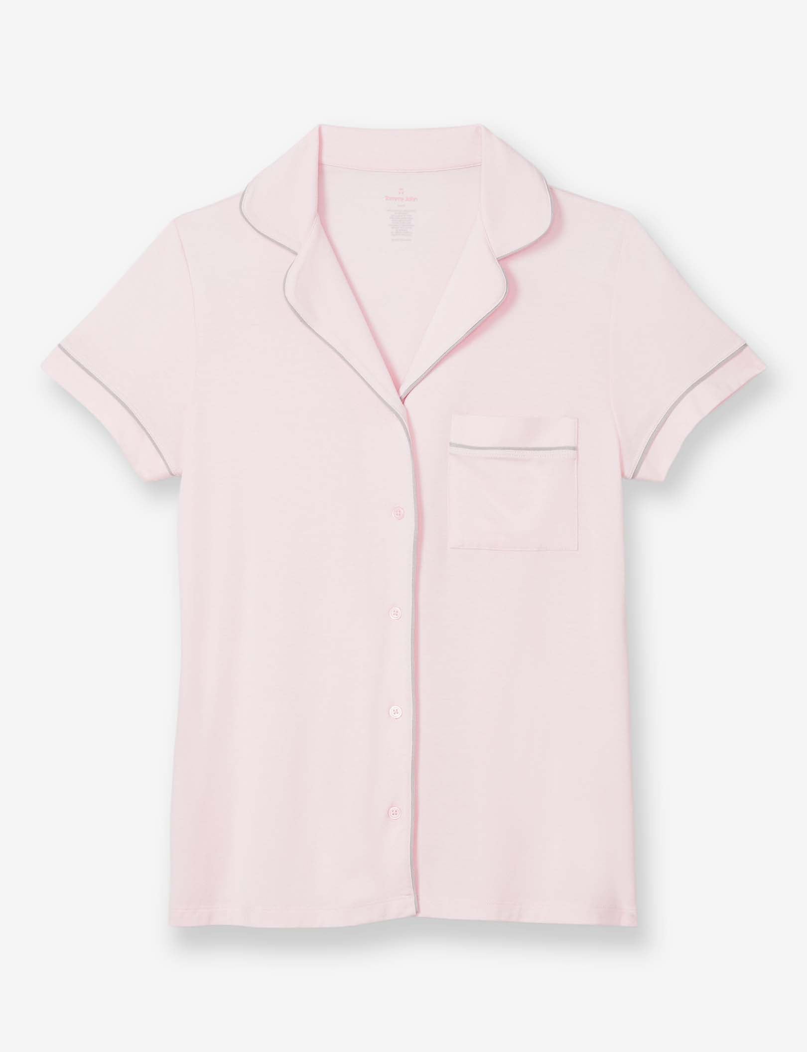 Women's Pajama Short Sleeve Top::Blush