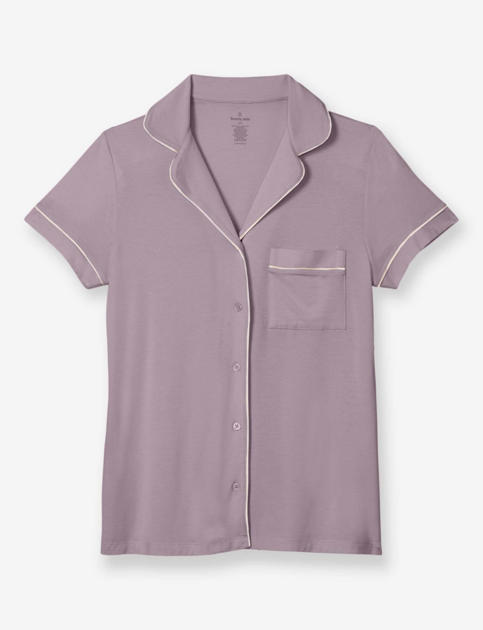 Women's Pajama Short Sleeve Top::Gray Ridge