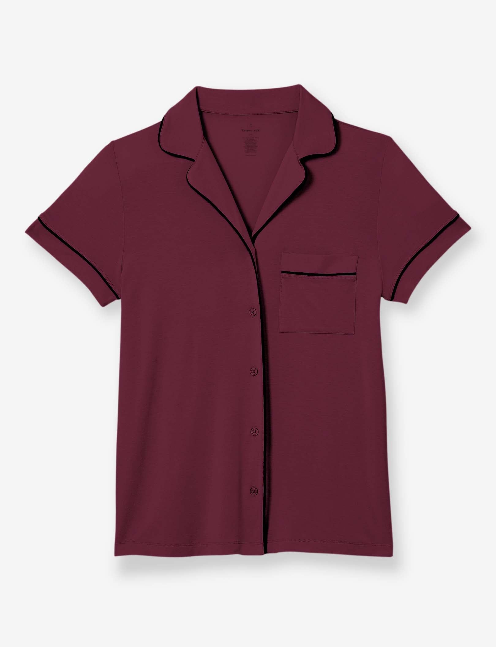 Women's Pajama Short Sleeve Top::Winetasting