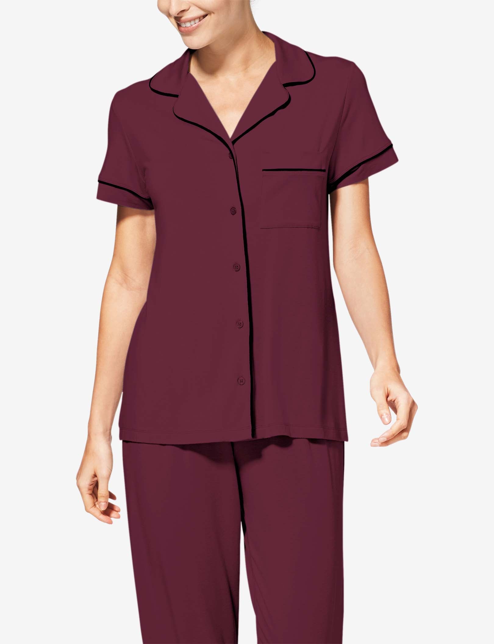 Women's Pajama Short Sleeve Top::Winetasting