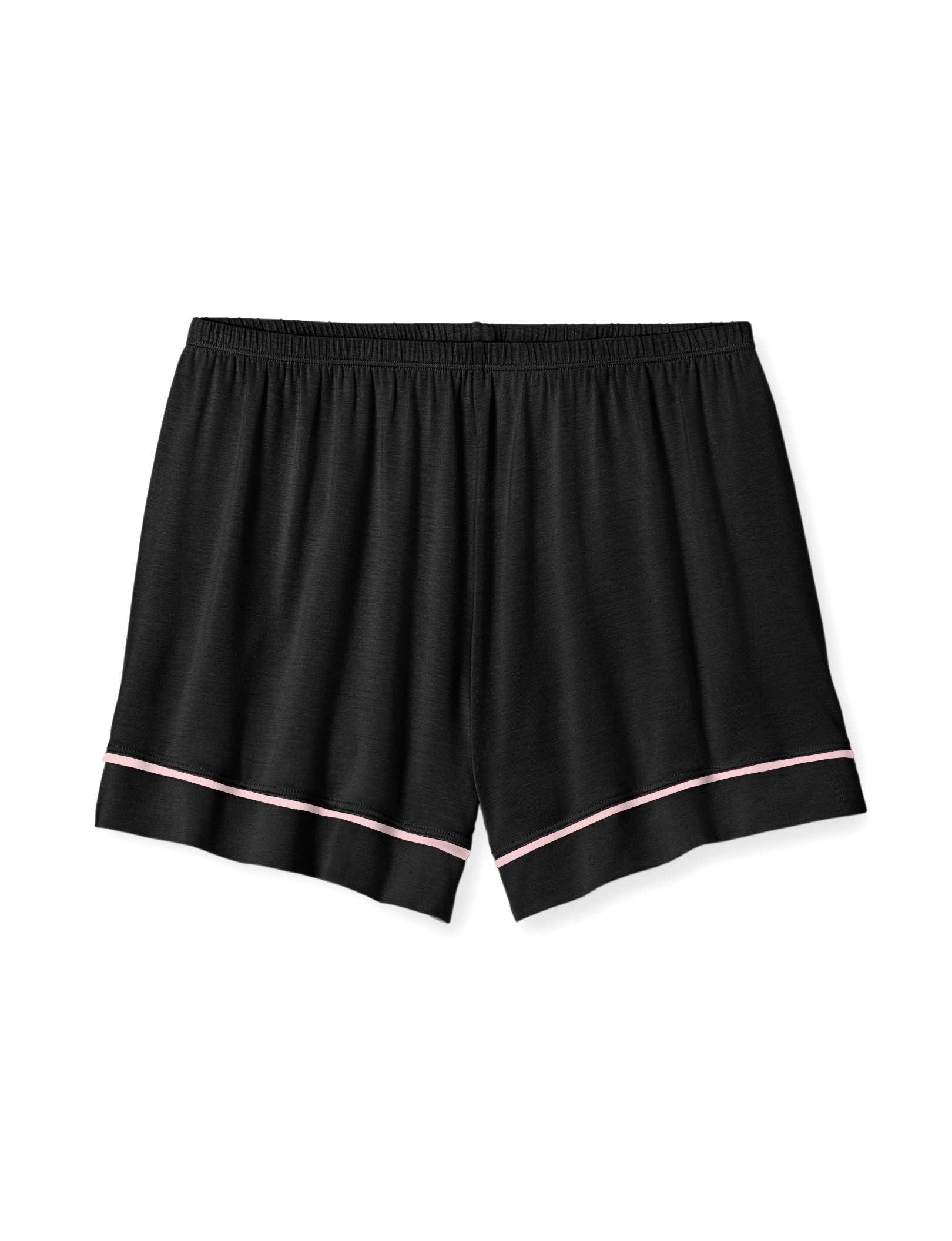 Women's Pajama Short::Black/Soft Pink