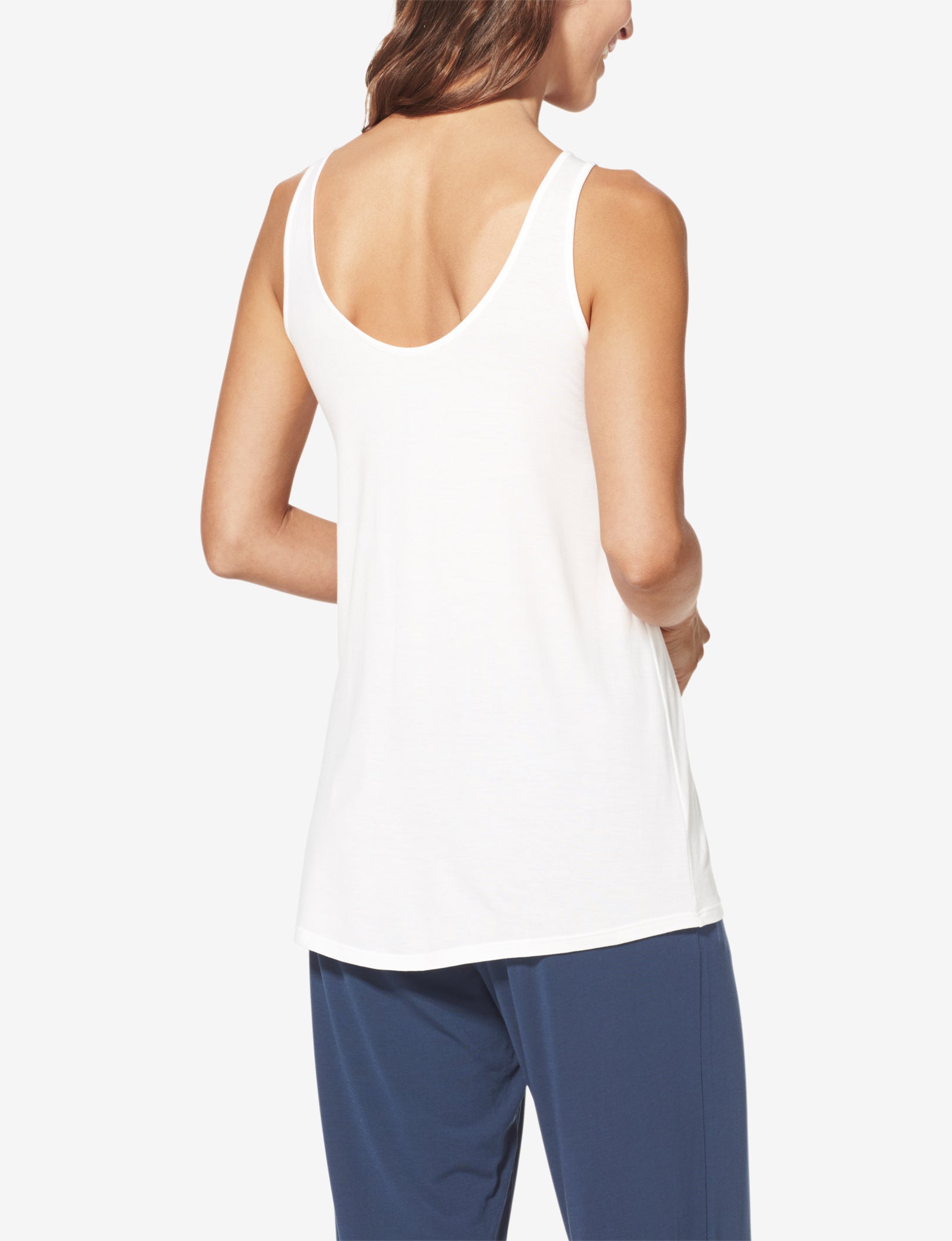 Women's Second Skin Sleep Tank::White