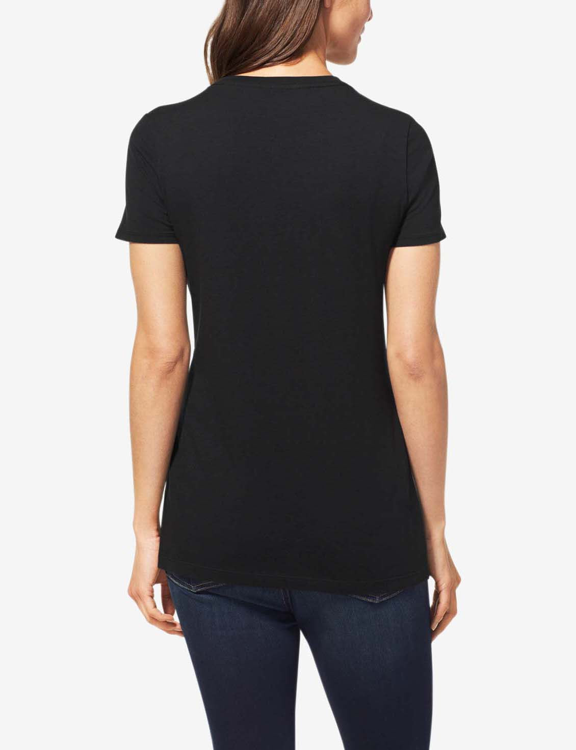 Women's Second Skin Crew Neck Tee::Black