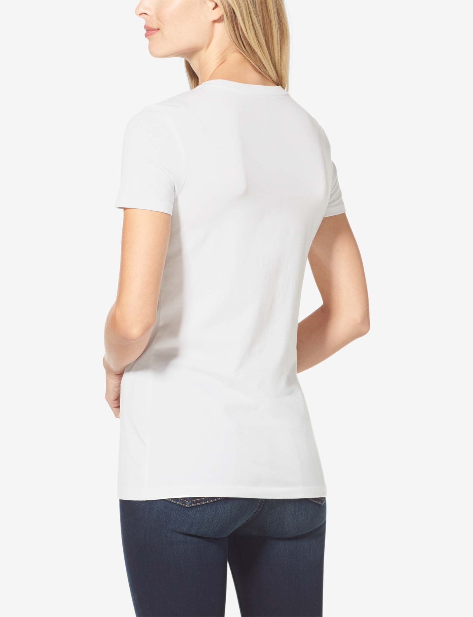 Women's Second Skin Crew Neck Tee::White