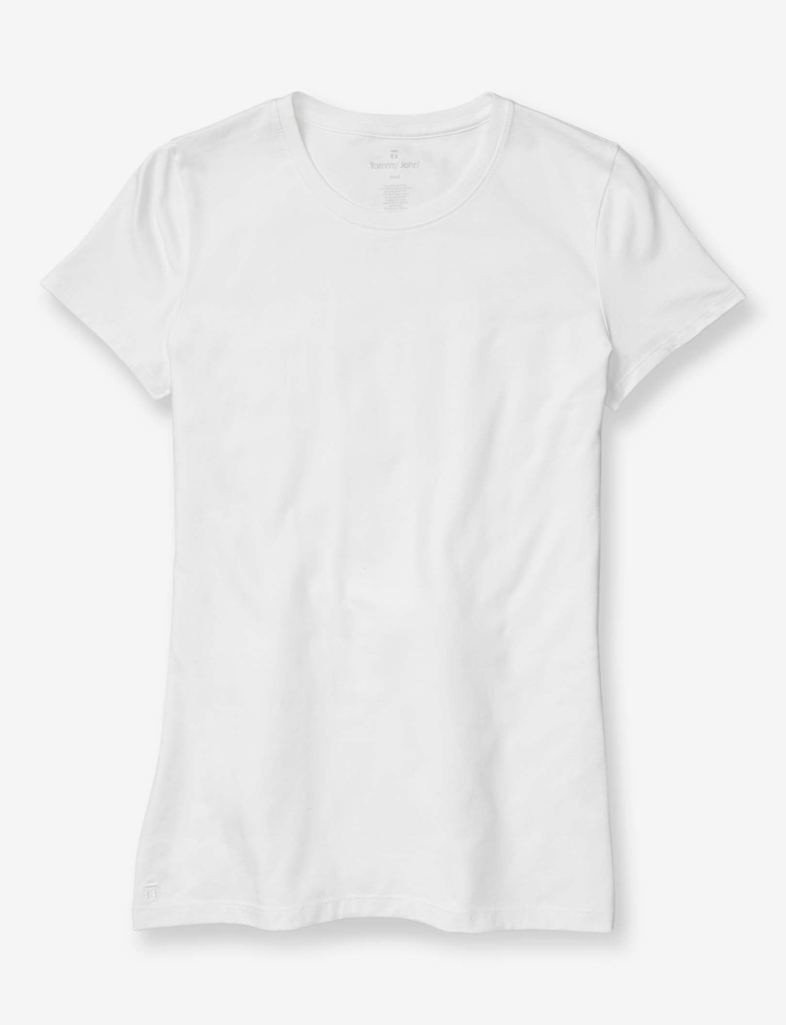 Women's Second Skin Crew Neck Tee::White