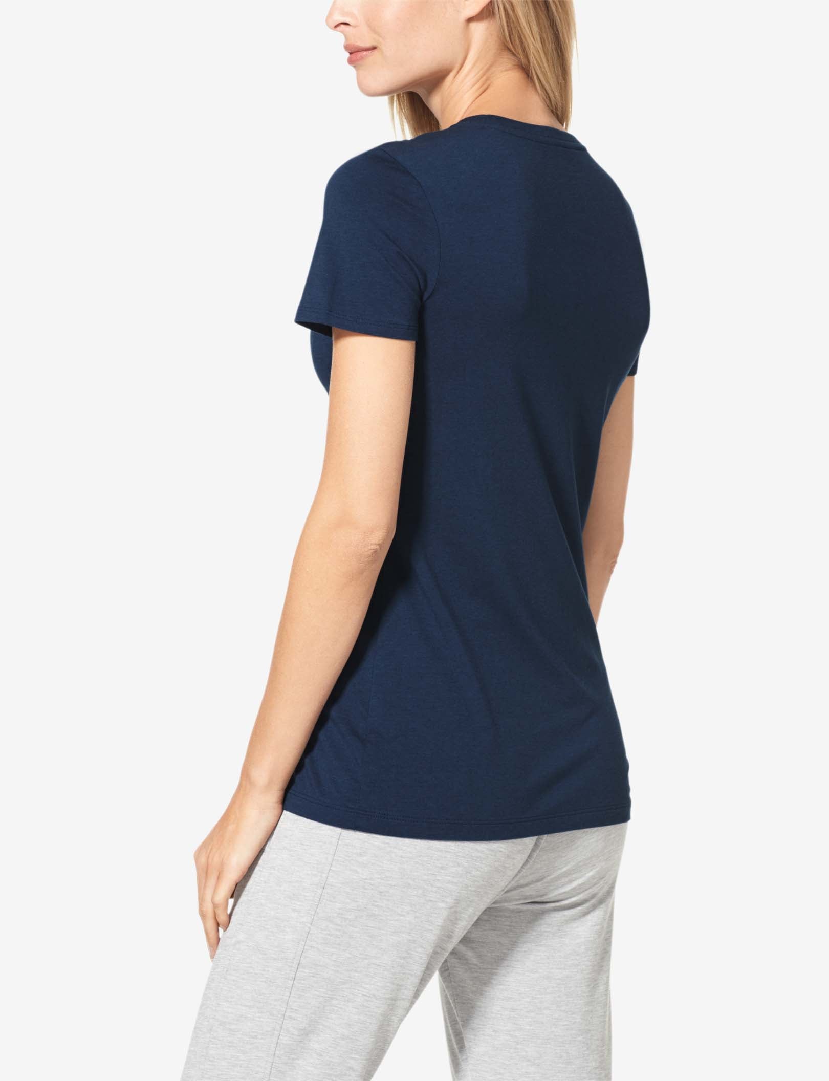 Women's Second Skin Crew Neck Tee::Dress Blues