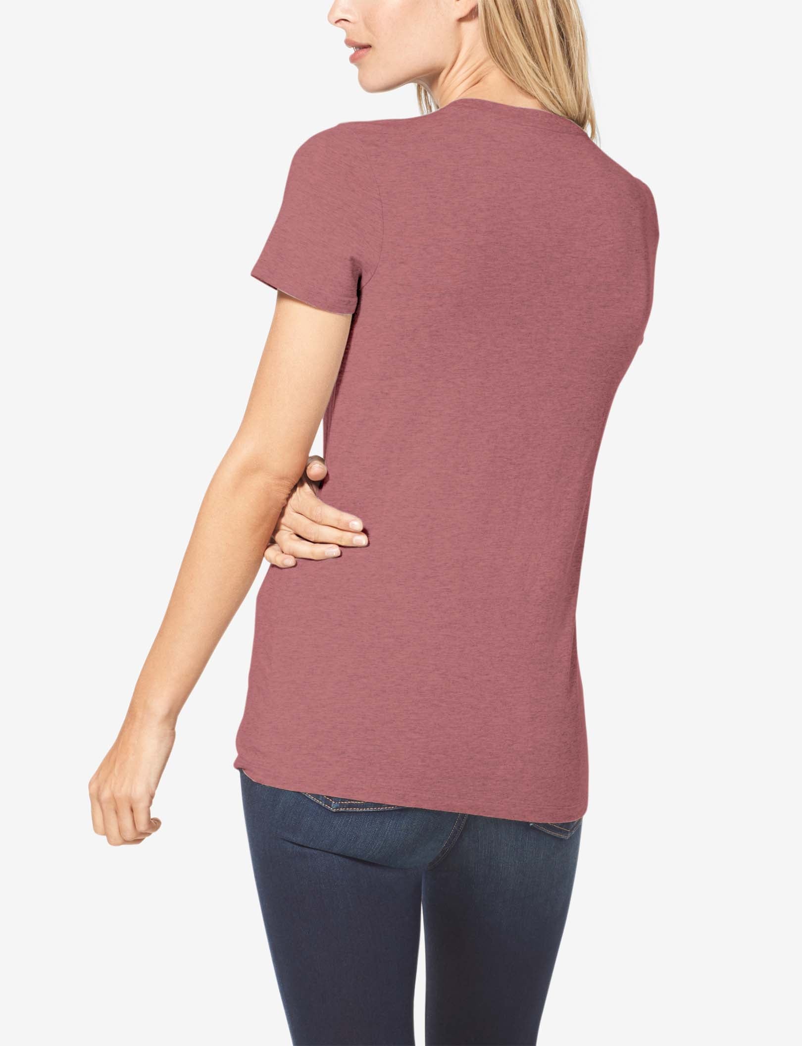 Women's Second Skin Crew Neck Tee::Rose Brown
