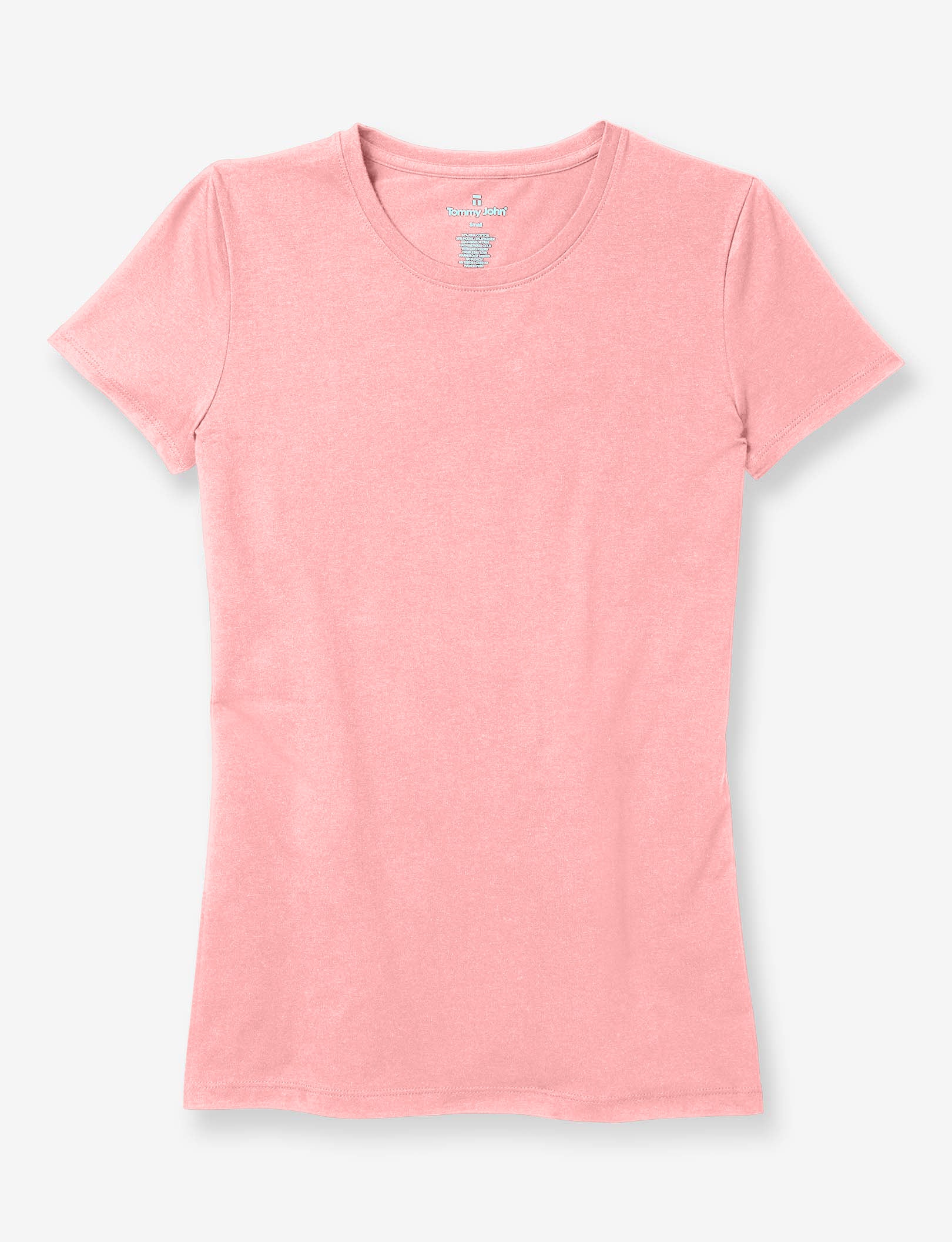 Women's Second Skin Crew Neck Tee::Bridal Rose