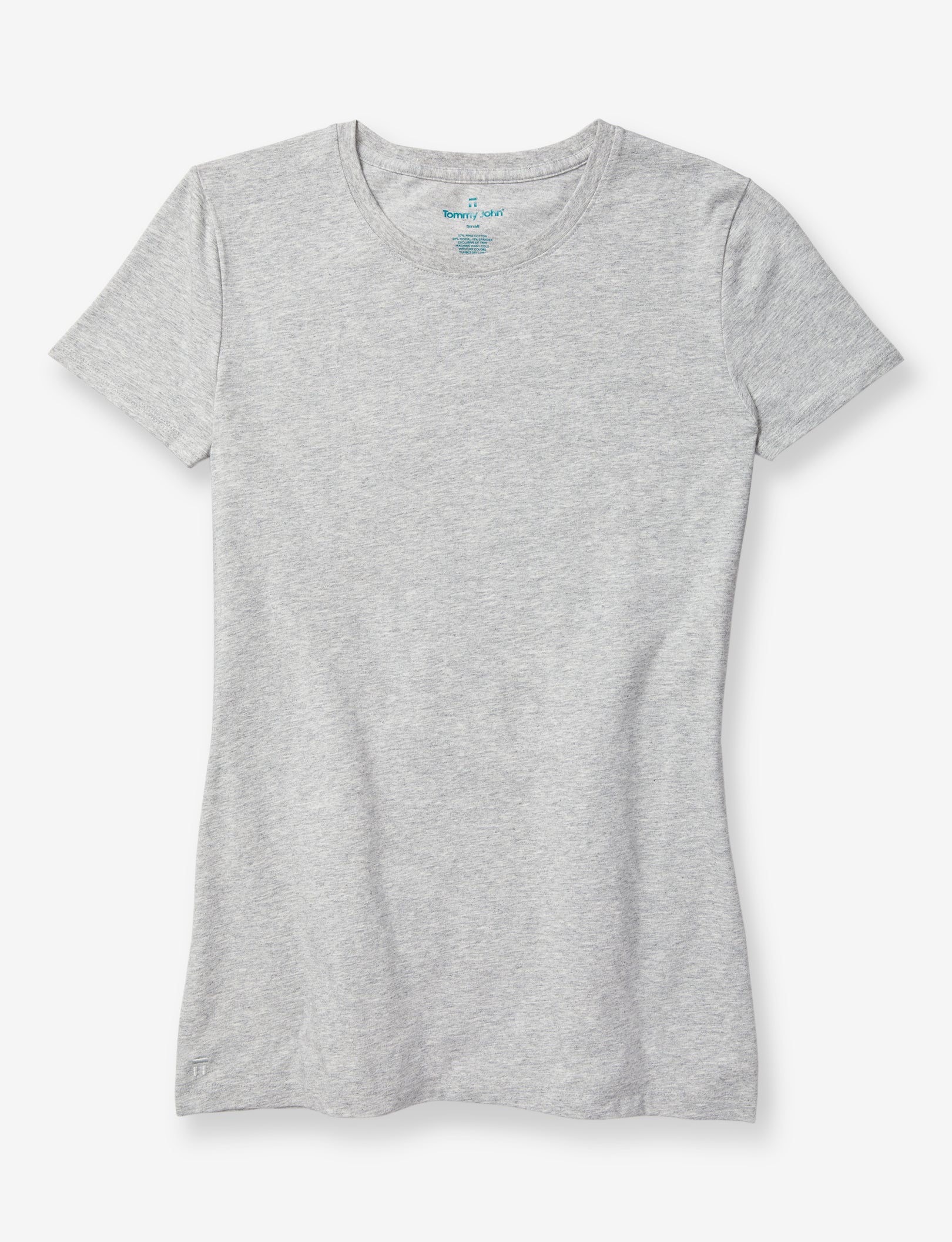 Women's Second Skin Crew Neck Tee::Heather Grey